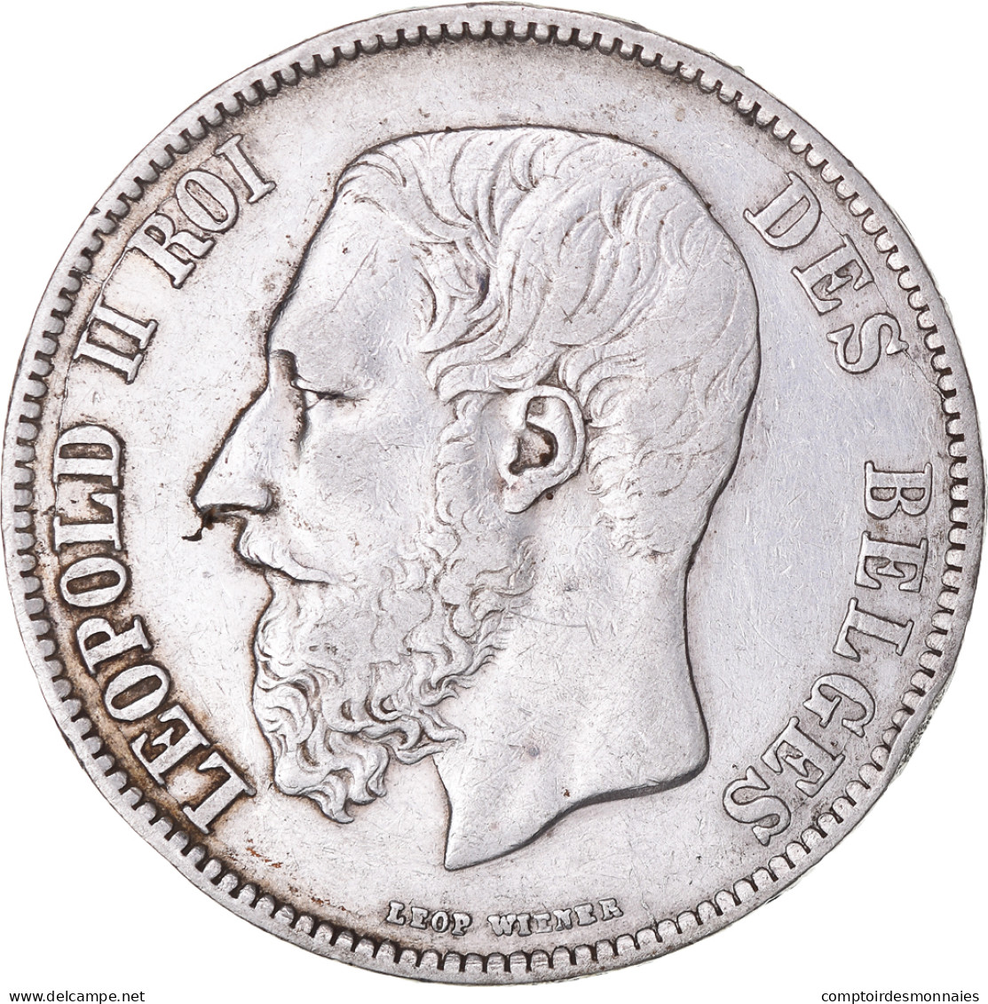 Monnaie, Belgique, Leopold II, 5 Francs, 5 Frank, 1871, TTB, Argent, KM:24 - 5 Francs