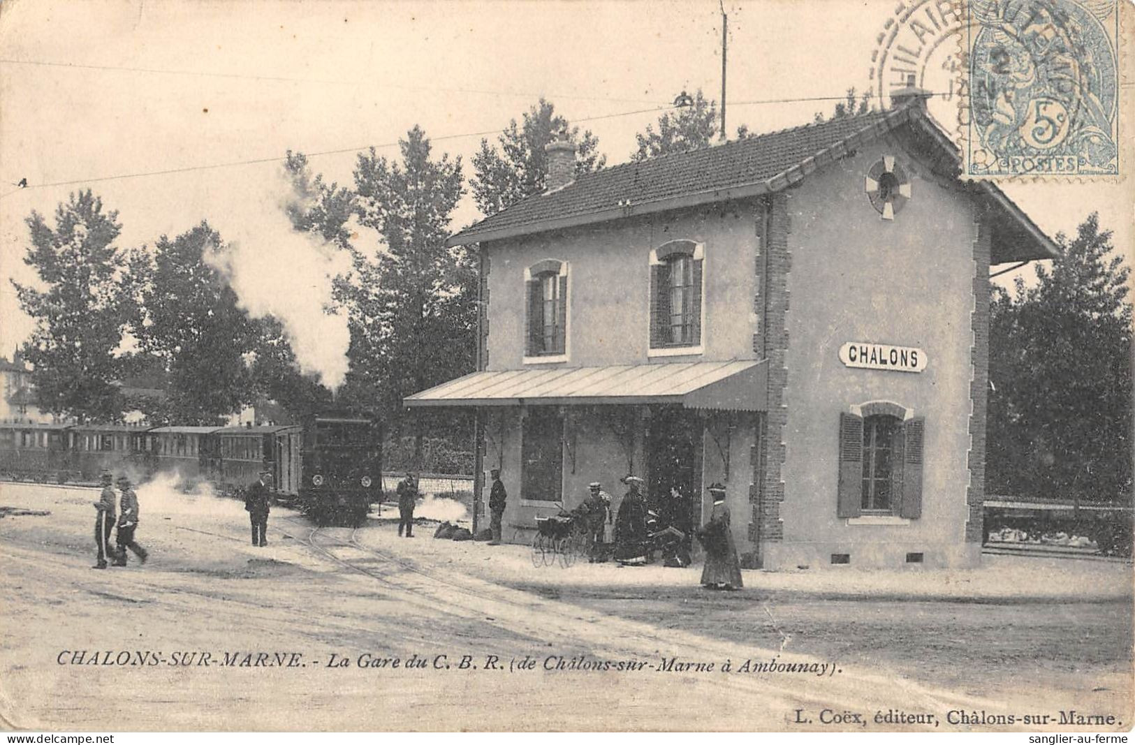 CPA 51 CHALONS SUR MARNE / LA GARE DU C.B.R. / CHALONS AMBONNAY - Châlons-sur-Marne