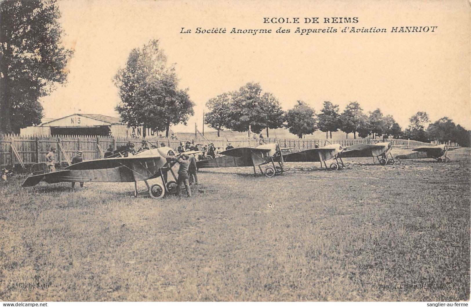 CPA 51 ECOLE DE REIMS / LA SOCIETE ANONYME DES APPAREILS D'AVIATION HANRIOT - Reims