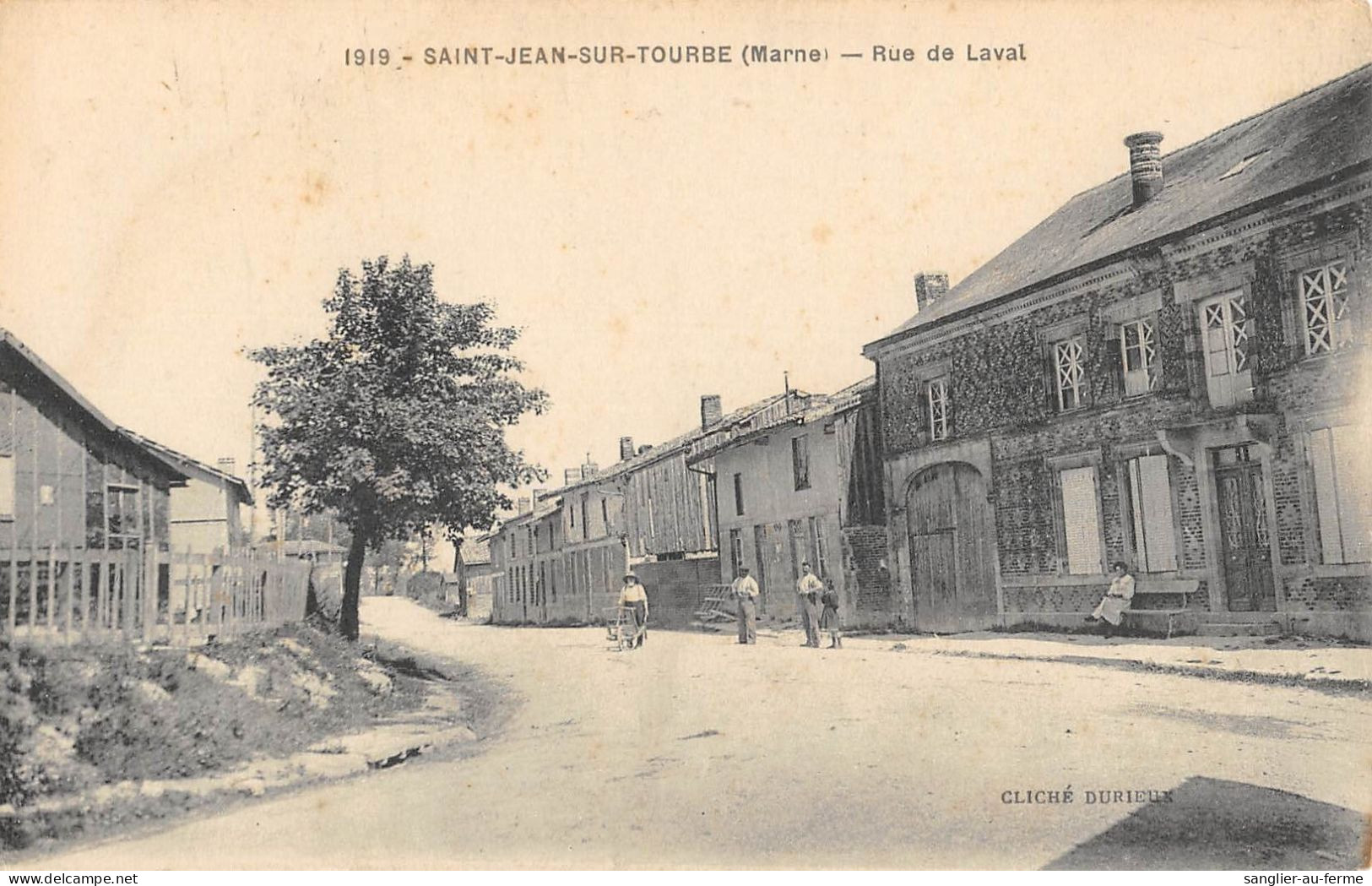 CPA 51 SAINT JEAN SUR TOURBE / RUE DE LAVAL - Andere & Zonder Classificatie