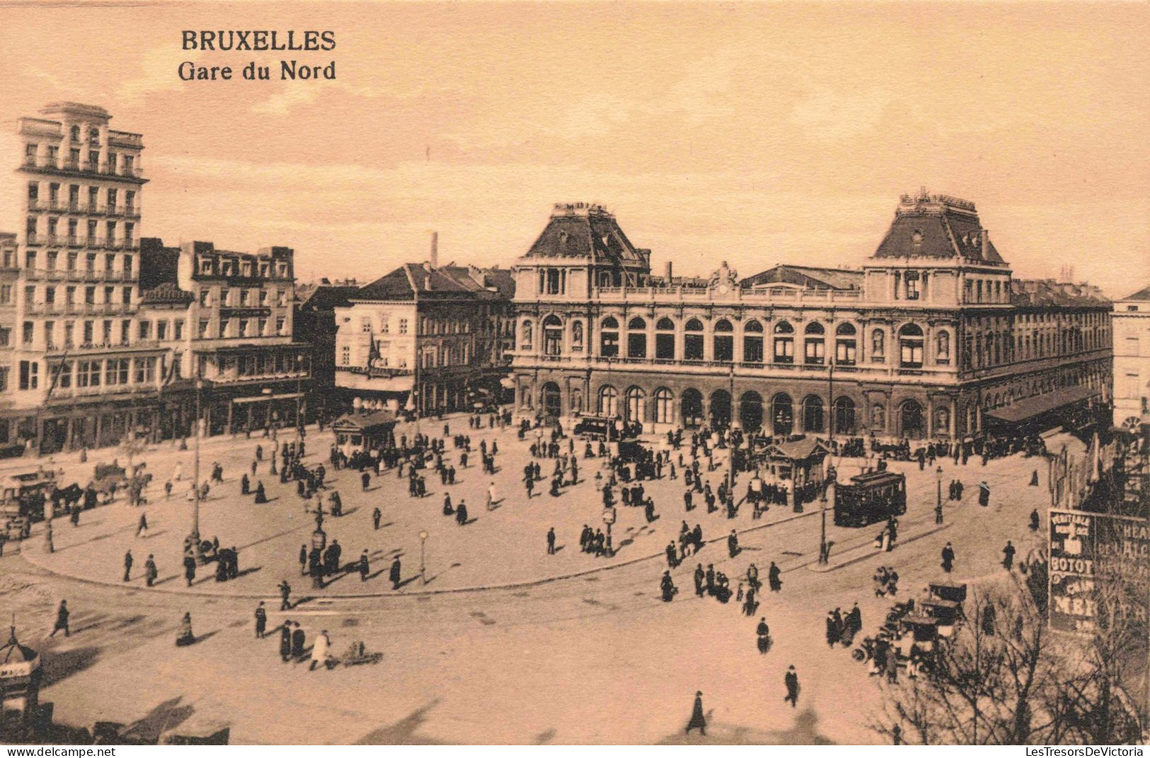 BELGIQUE - Bruxelles - Gare Du Nord - Animé - Carte Postale Ancienne - Plätze