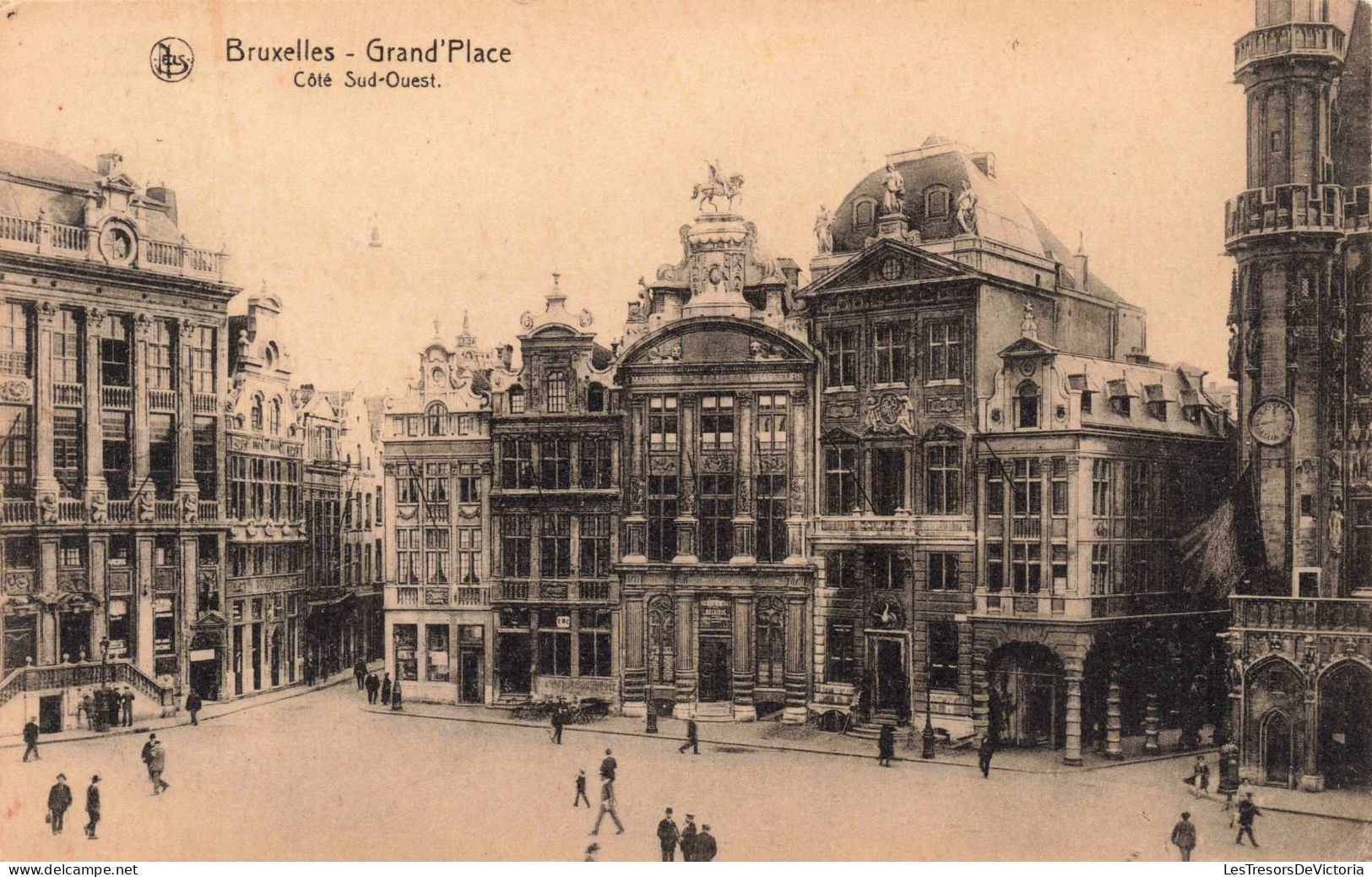 BELGIQUE - Bruxelles - Grand'Place - Côté Sud Ouest - Animé - Carte Postale Ancienne - Plätze