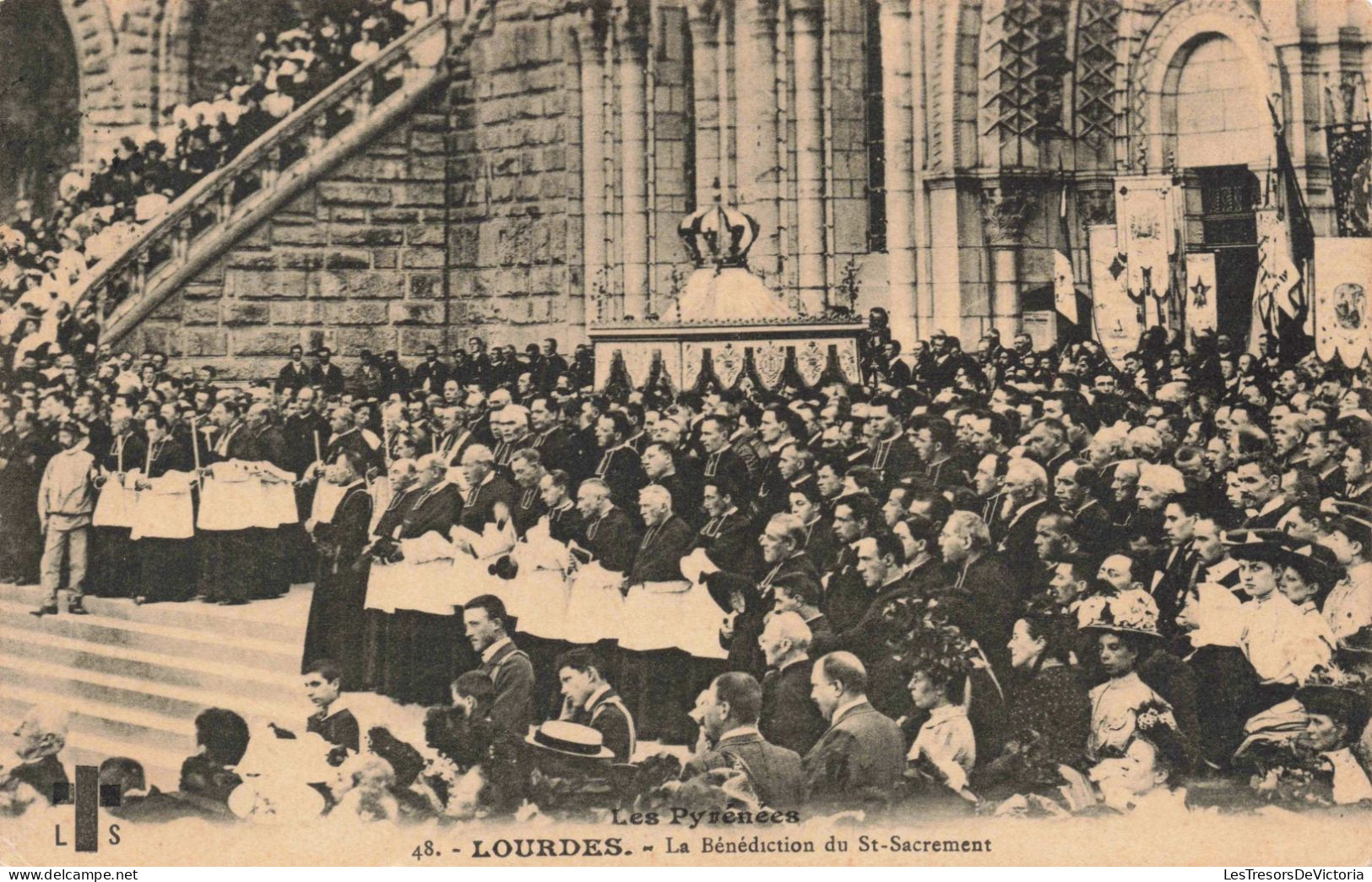 FRANCE - Lourdes - La Bénédiction Du St-Sacrement - Animé - Carte Postale Ancienne - Lourdes