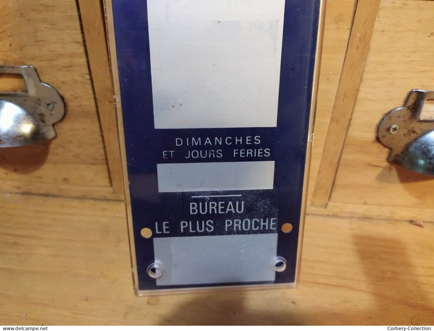 Ancienne Plaque Heures De Levées Poste Boite Aux Lettres PTT Vintage - Autres & Non Classés