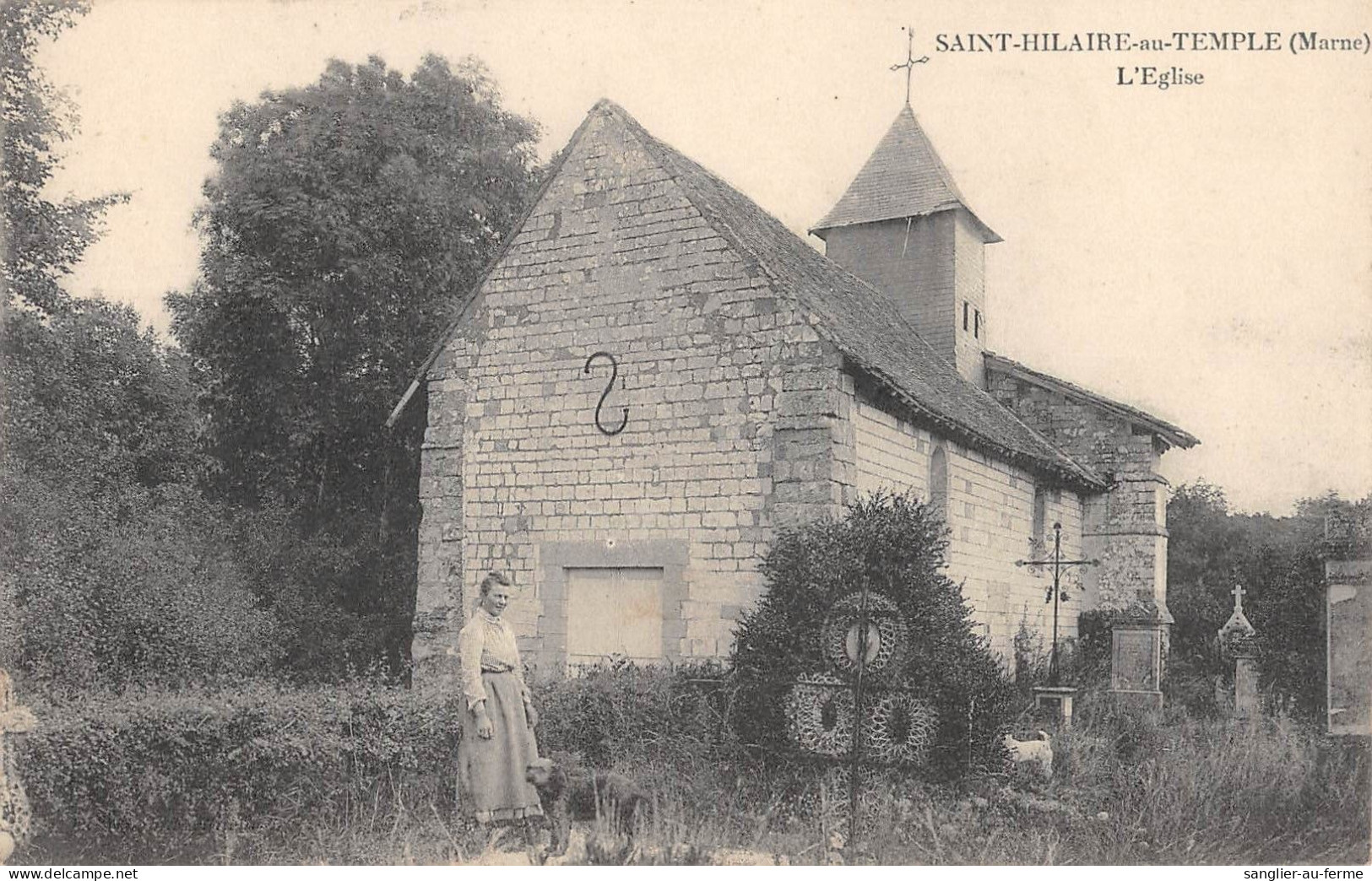 CPA 51 SAINT HILAIRE AU TEMPLE / EGLISE - Autres & Non Classés