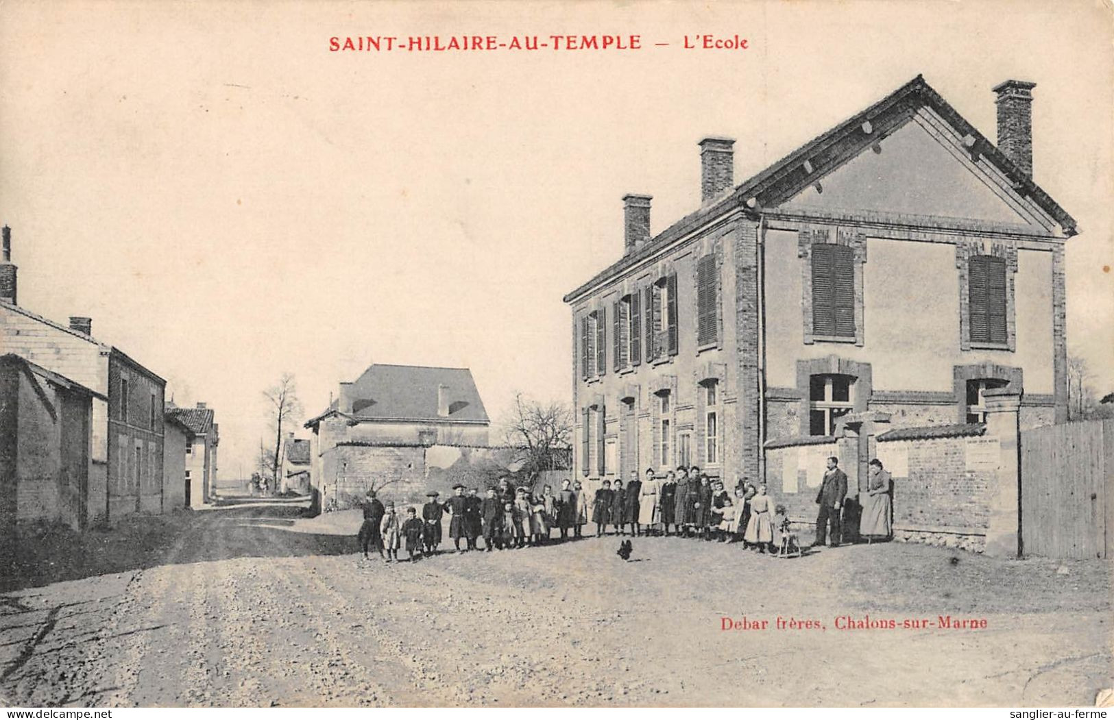 CPA 51 SAINT HILAIRE AU TEMPLE / ECOLE - Autres & Non Classés