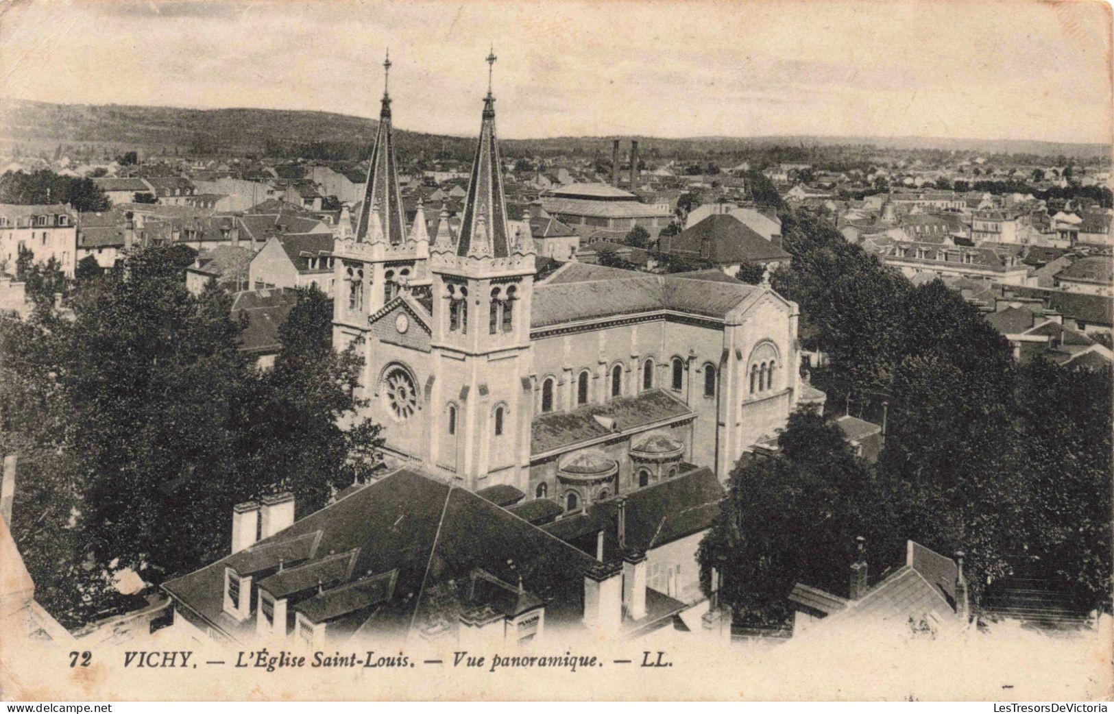 FRANCE - Vichy - L'église  Saint Louis - Vue Panoramique - LL - Carte Postale Ancienne - Vichy