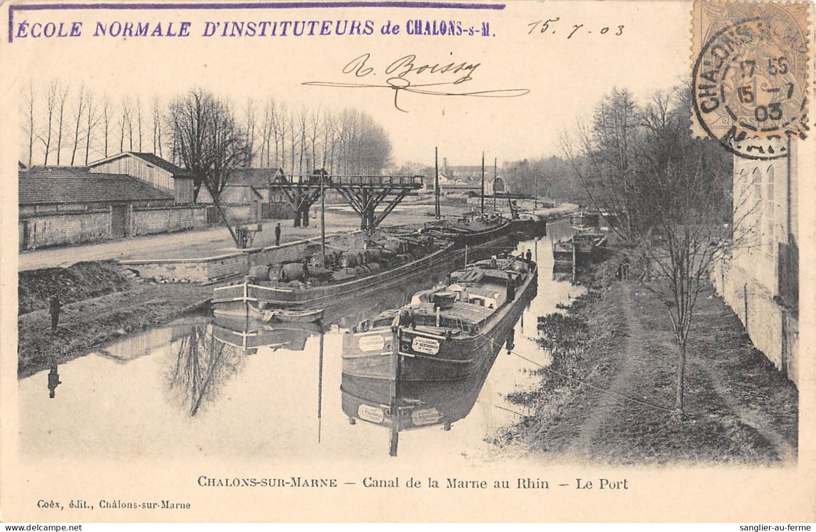 CPA 51 CHALONS SUR MARNE / CANAL DE LA MARNE AU RHIN / LE PORT - Châlons-sur-Marne