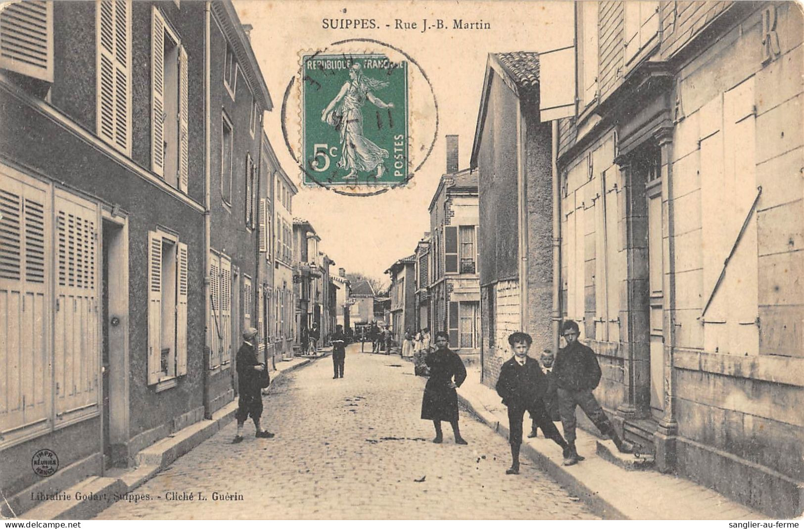 CPA 51 SUIPPES / RUE J.B.MARTIN - Autres & Non Classés