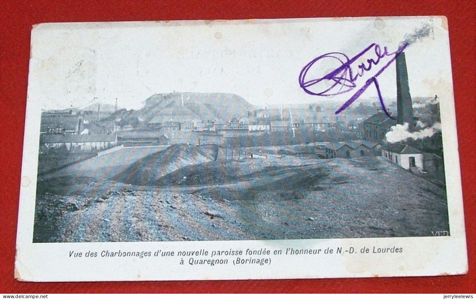 QUAREGNON   -  Vue Des Charbonnages D'une Nouvelle Paroisse Fondée En L'honneur De N. D. De Lourdes  -  1907 - Quaregnon