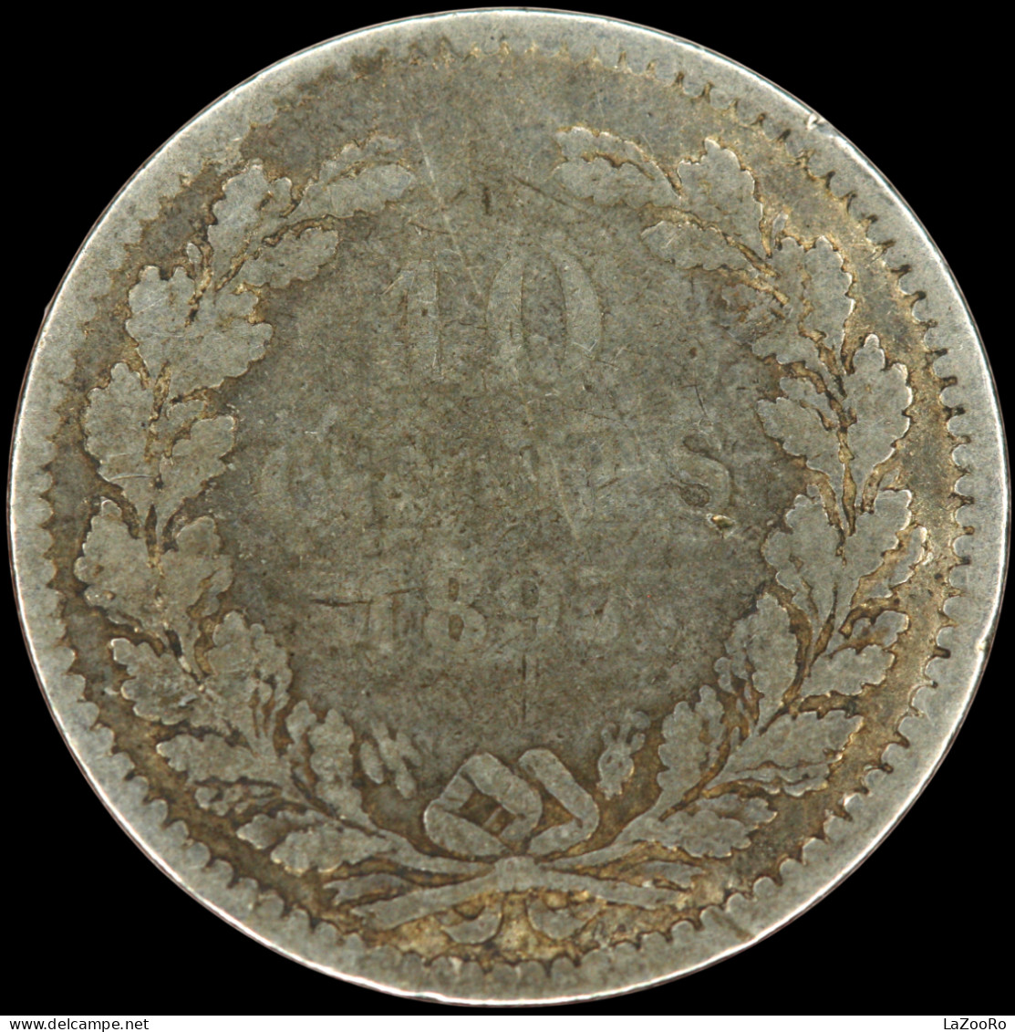 LaZooRo: Netherlands 10 Cents 1897 F / VF - Silver - 10 Cent