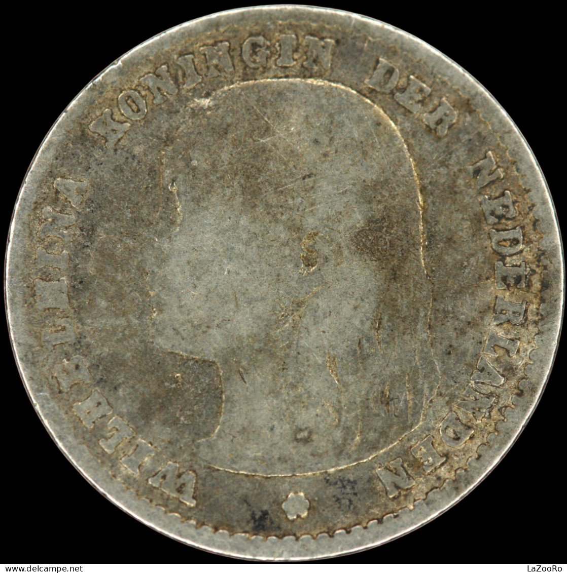 LaZooRo: Netherlands 10 Cents 1897 F / VF - Silver - 10 Cent