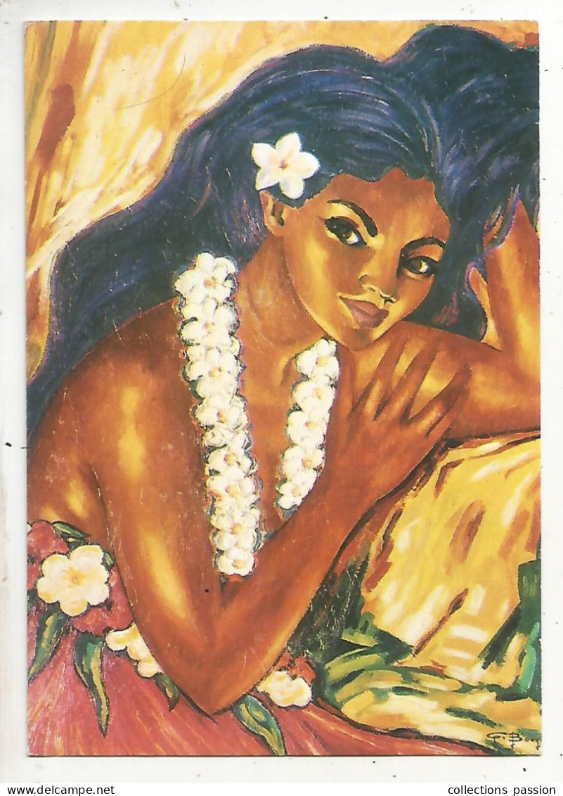 ENTIER POSTAL SUR Carte Postale, POLYNESIE FRANCAISE, 40 F, Tableau De M. G. BOVY, 2 Scans - Postales  Transplantadas (antes 1995)