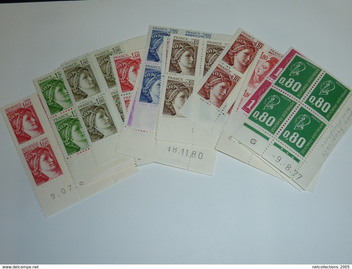 LOT DE 18 COINS DATES TYPE SABINE ET LIBERTE + MARIANNE DE BEQUET - TIMBRES NEUFS SANS CHARNIERES - FRENCH STAMP (CV) - Other & Unclassified