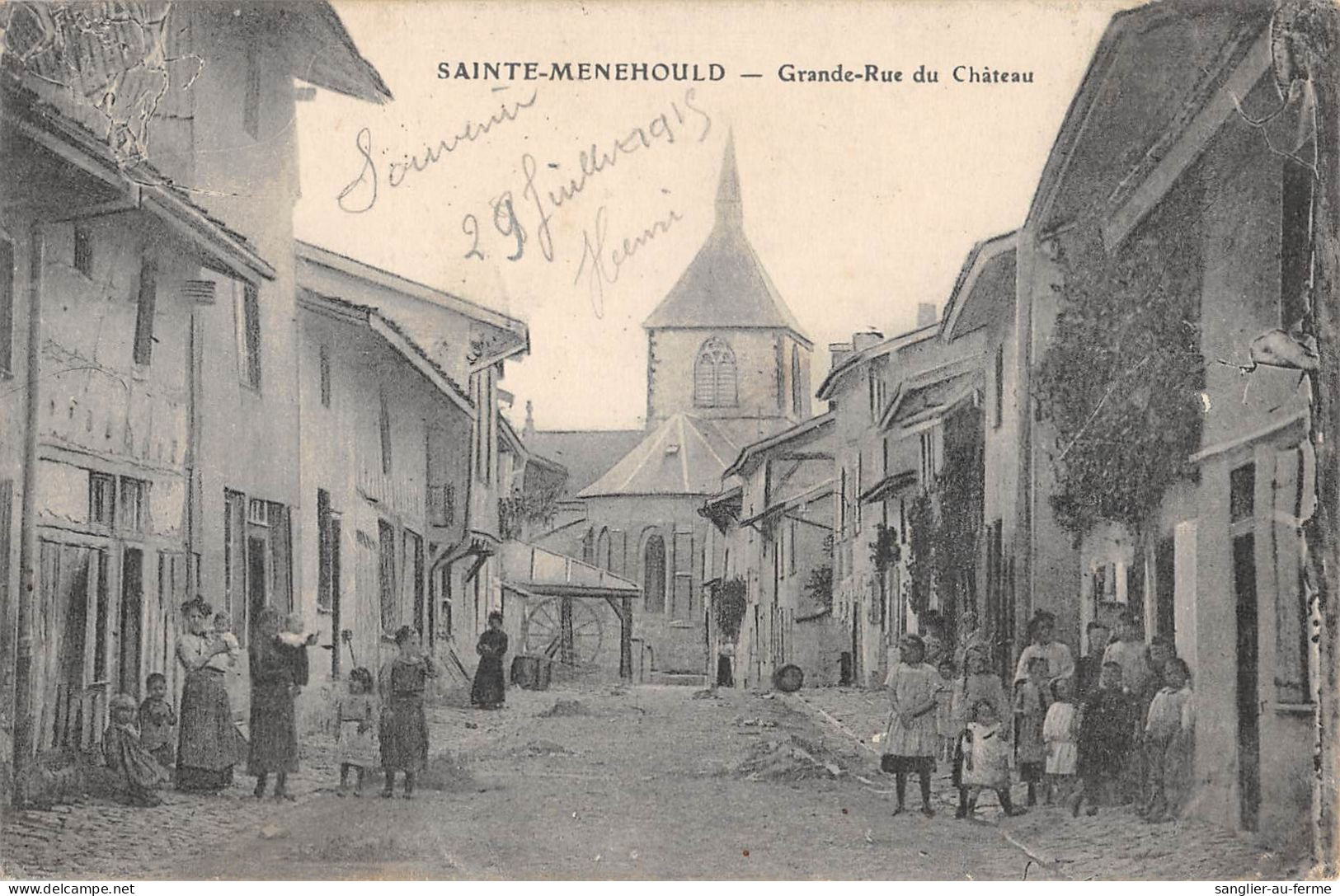 CPA 51 SAINTE MENEHOULD / GRANDE RUE DU CHATEAU - Sainte-Menehould