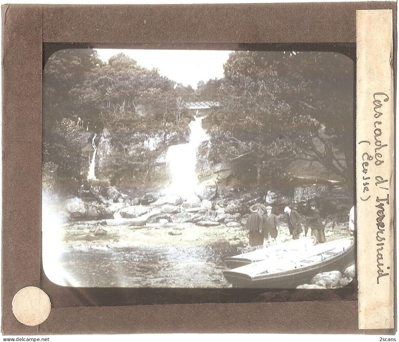 Écosse - Scotland - INVERSNAID (Stirlingshire) - Plaque De Verre Ancienne (vers 1905) - Cascades D'Inversnaid Falls - Stirlingshire