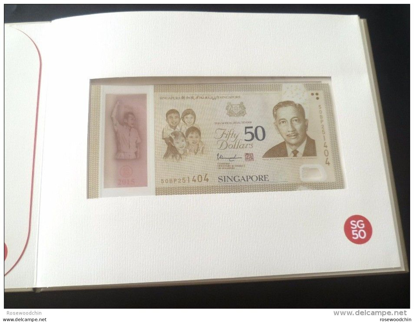 LIMITED EDITION ! Singapore Commemorative Banknote SG50 Golden Jubilee With Folder  @  Lee Kuan Yew - Singapur