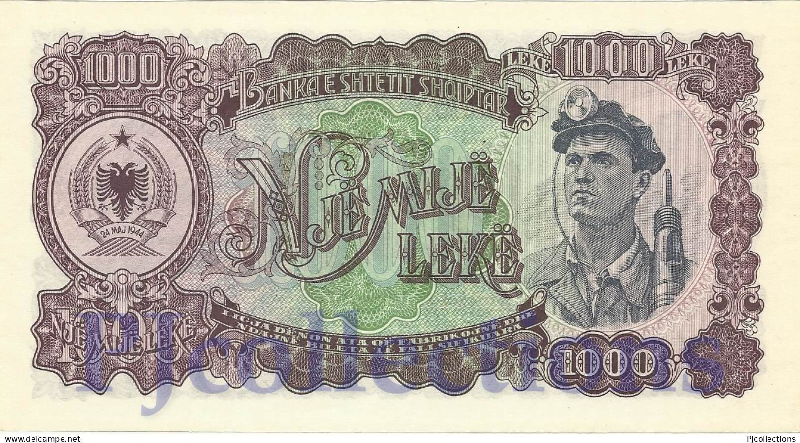 ALBANIA 1000 LEKE 1957 PICK 32a UNC - Albania