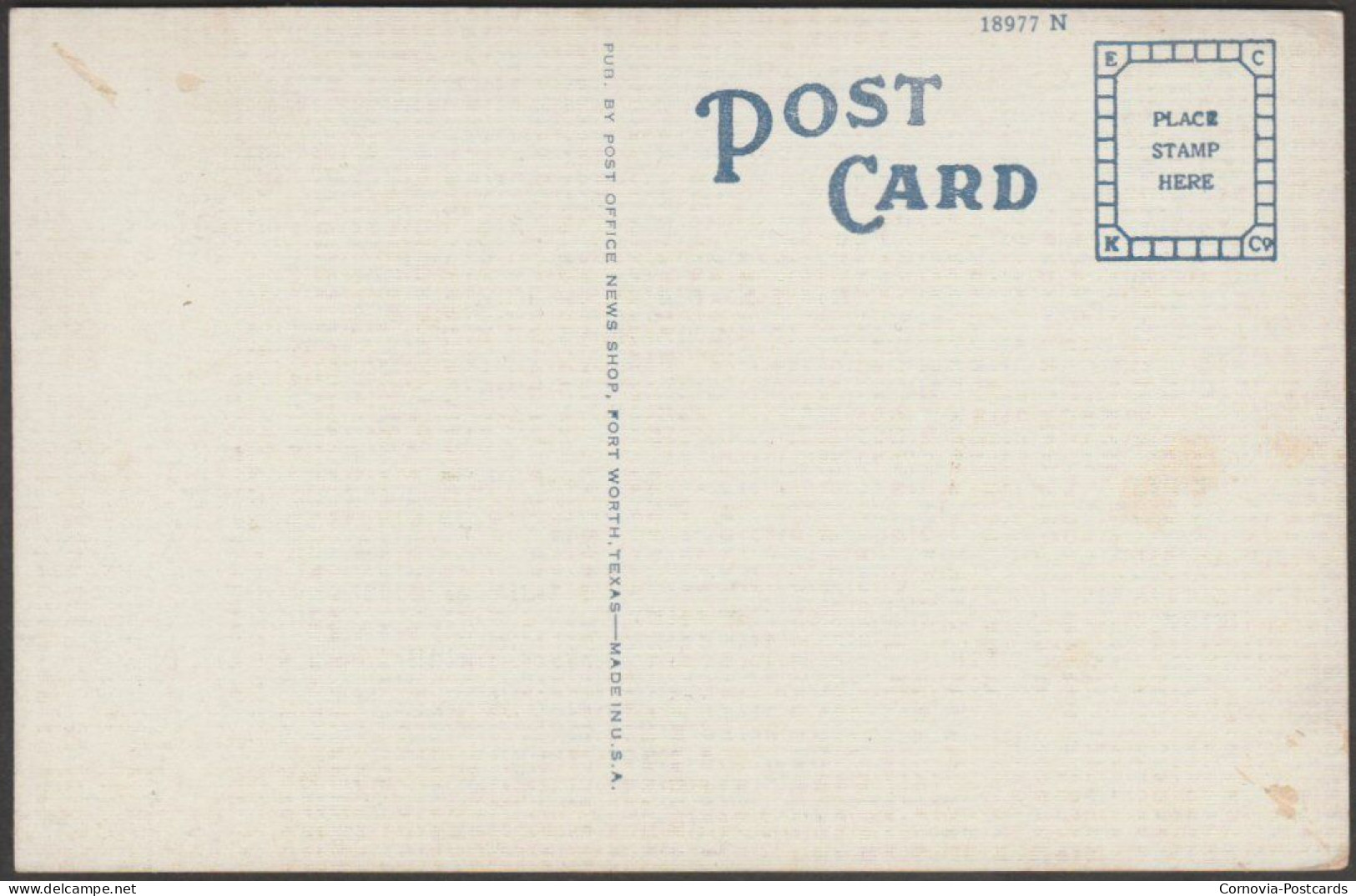Masonic Temple, Fort Worth, Texas, C.1930 - Post Office News Shop Postcard - Fort Worth