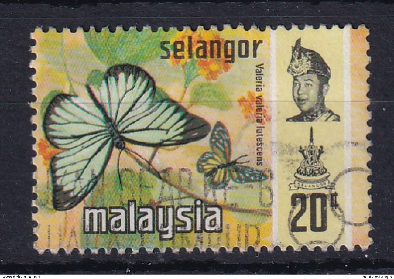 Malaya - Selangor: 1971/78   Butterflies   SG152    20c   [Litho]   Used - Selangor