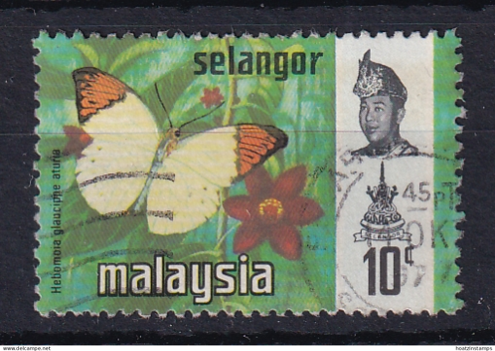 Malaya - Selangor: 1971/78   Butterflies   SG150    10c   [Litho]     Used - Selangor