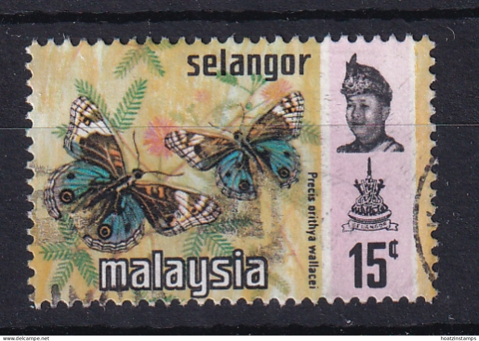 Malaya - Selangor: 1971/78   Butterflies   SG156    15c   [Photo]   Used - Selangor