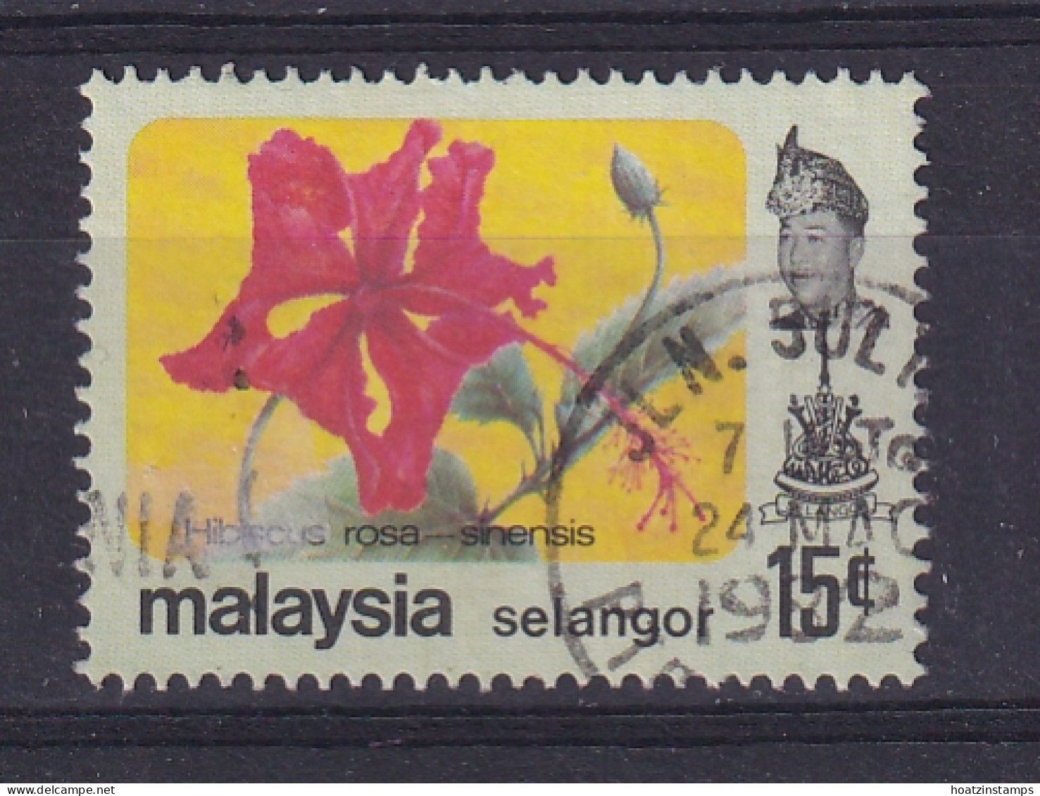 Malaya - Selangor: 1979   Flowers   SG162    15c  [with Wmk]    Used - Selangor