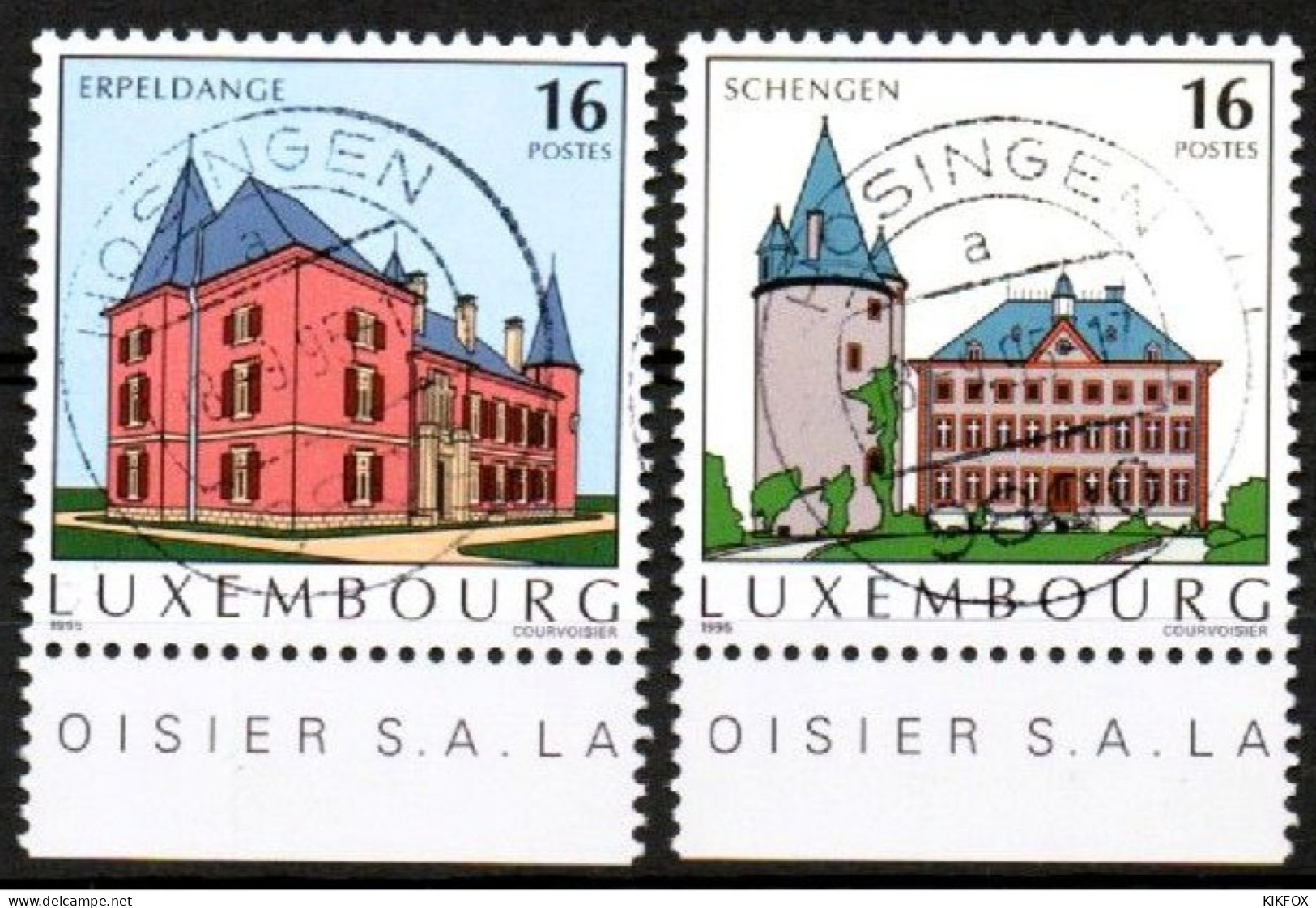 Luxembourg, Luxemburg, 1995,  Y&T 1325 - 1326 , MI 1375 - 1376, SEHENSWÜRDIGKEITEN,  GESTEMPELT,  Oblitéré - Oblitérés