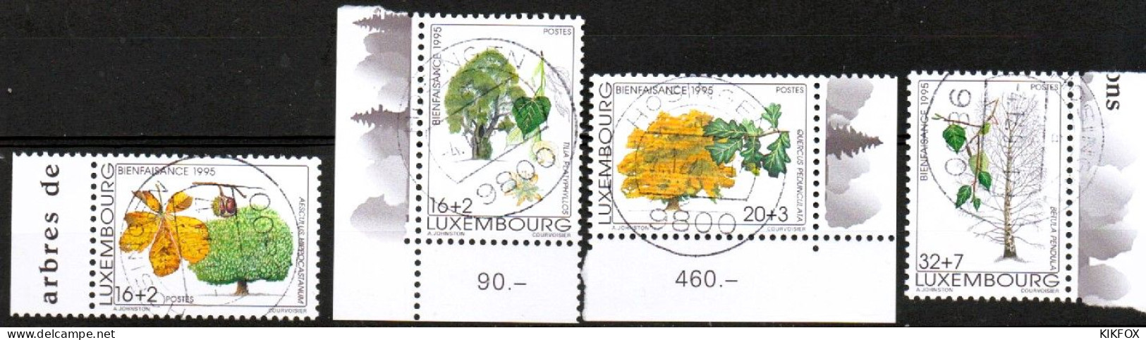 Luxembourg, Luxemburg, 1995,  Y&T 1330 - 1333, MI 1380 -1383 WOHLFAHRT BLUMEN, GESTEMPELT,  Oblitéré - Used Stamps