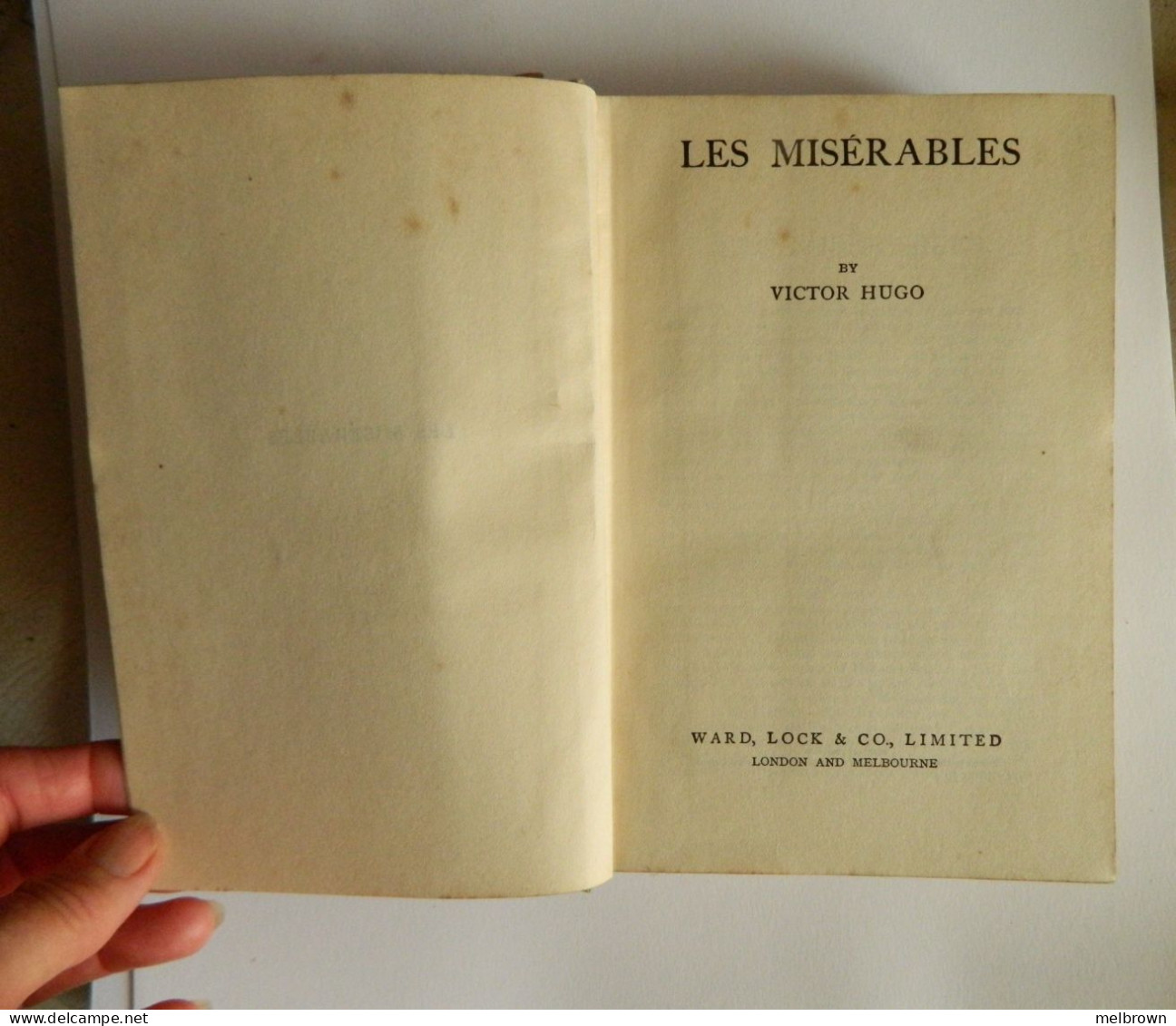 LES MISERABLES By Victor Hugo Published By Ward, Lock And Co Limited Circa 1940 - 1900-1949