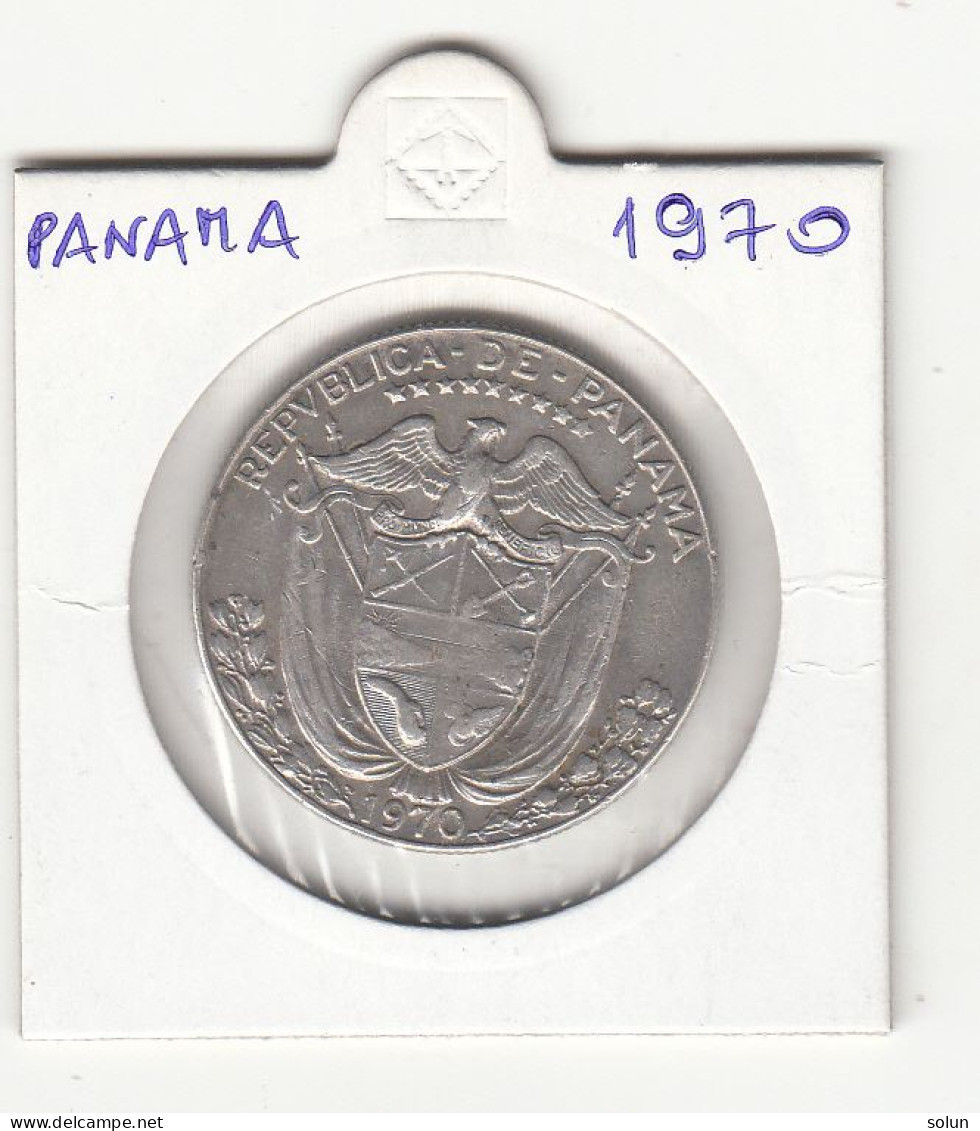 PANAMA MEDIO 1/2 BALBOA 1970  SILVER COIN - Panama