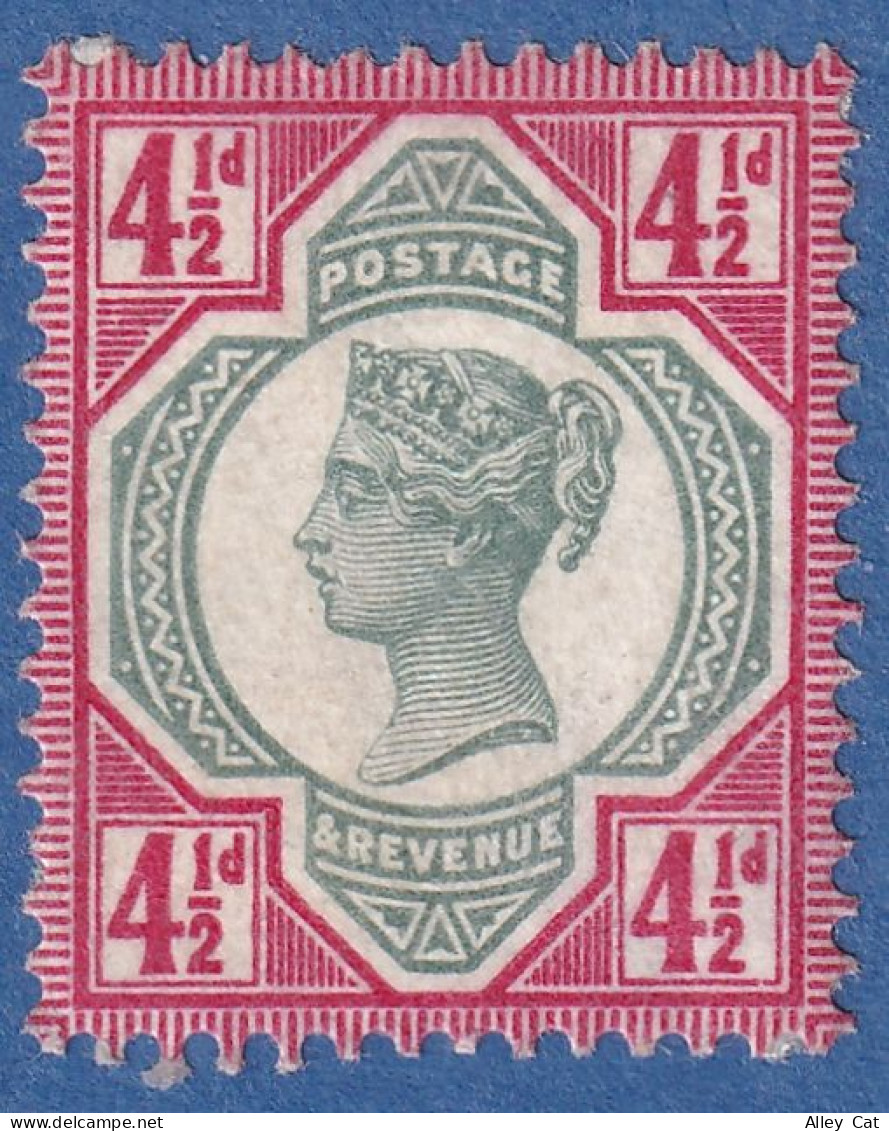GB QV 1887-92 Jubilee Issue 4½d Carmine Rose And Green - Unused - Scott #117 - Neufs