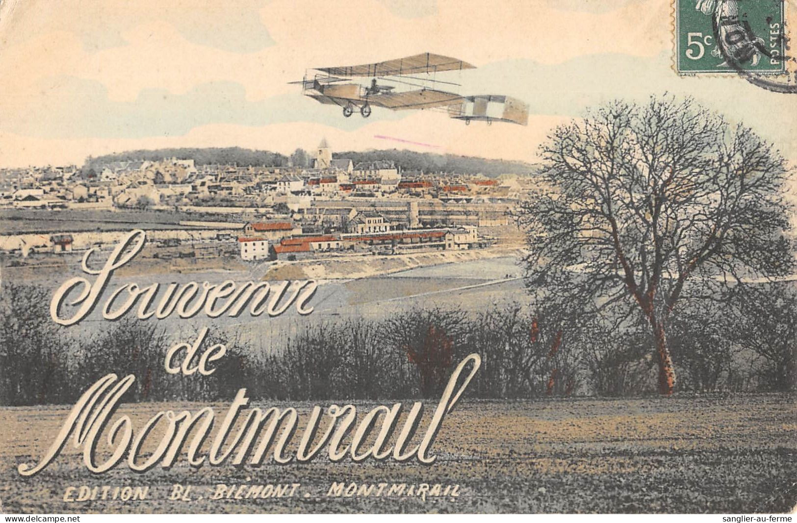 CPA 51 SOUVENIR DE MONTMIRAIL / AEROPLANE - Montmirail