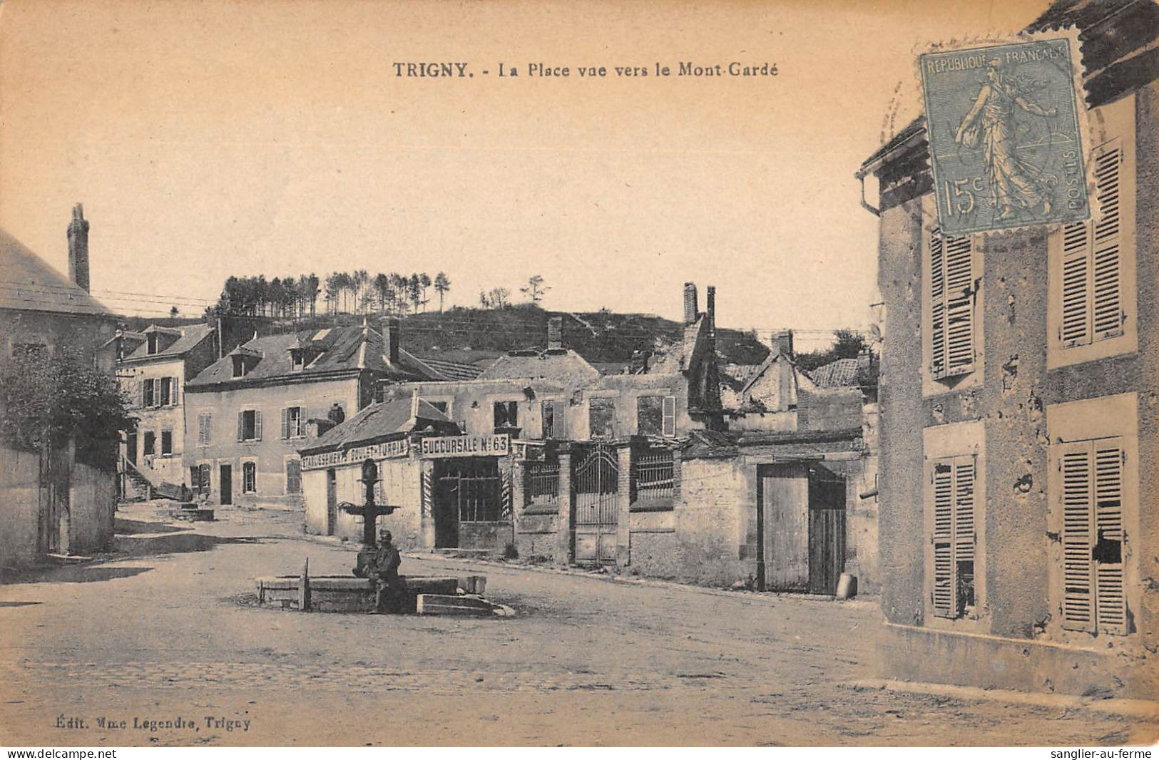 CPA 51 TRIGNY / LA PLACE / VUE VERS LE MONT GARDE - Andere & Zonder Classificatie