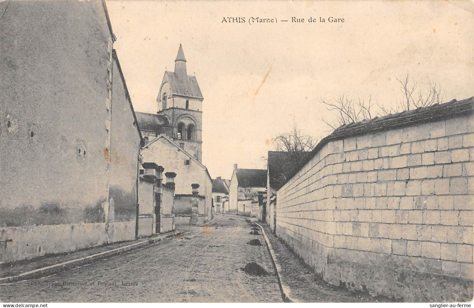 CPA 51 ATHIS / RUE DE LA GARE - Andere & Zonder Classificatie