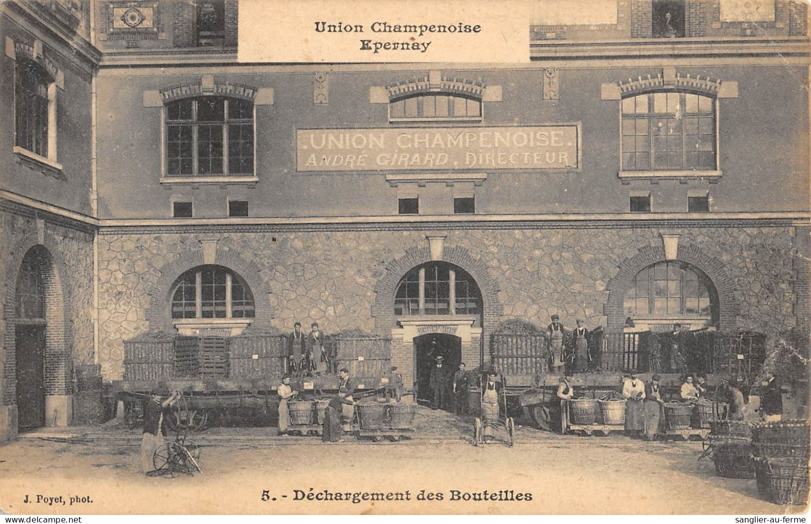 CPA 51 UNION CHAMPENOISE EPERNAY / DECHARGEMENT DES BOUTEILLES - Epernay