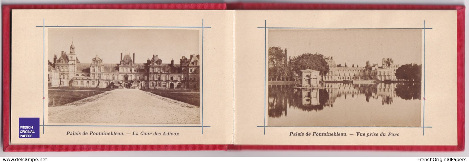 Souvenir De Fontainebleau -Rare Album 10 Photo S - Château / Palais Parc Baptistère Chambre Napoléon Marie Antoinette B1 - Albums & Collections