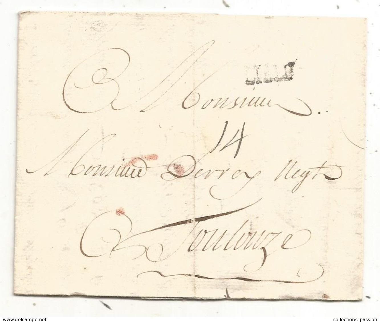Lettre, Préphilatélie XVIII E Siècle, 1743, LILLE à TOULOUZE, 2 Scans - 1701-1800: Voorlopers XVIII