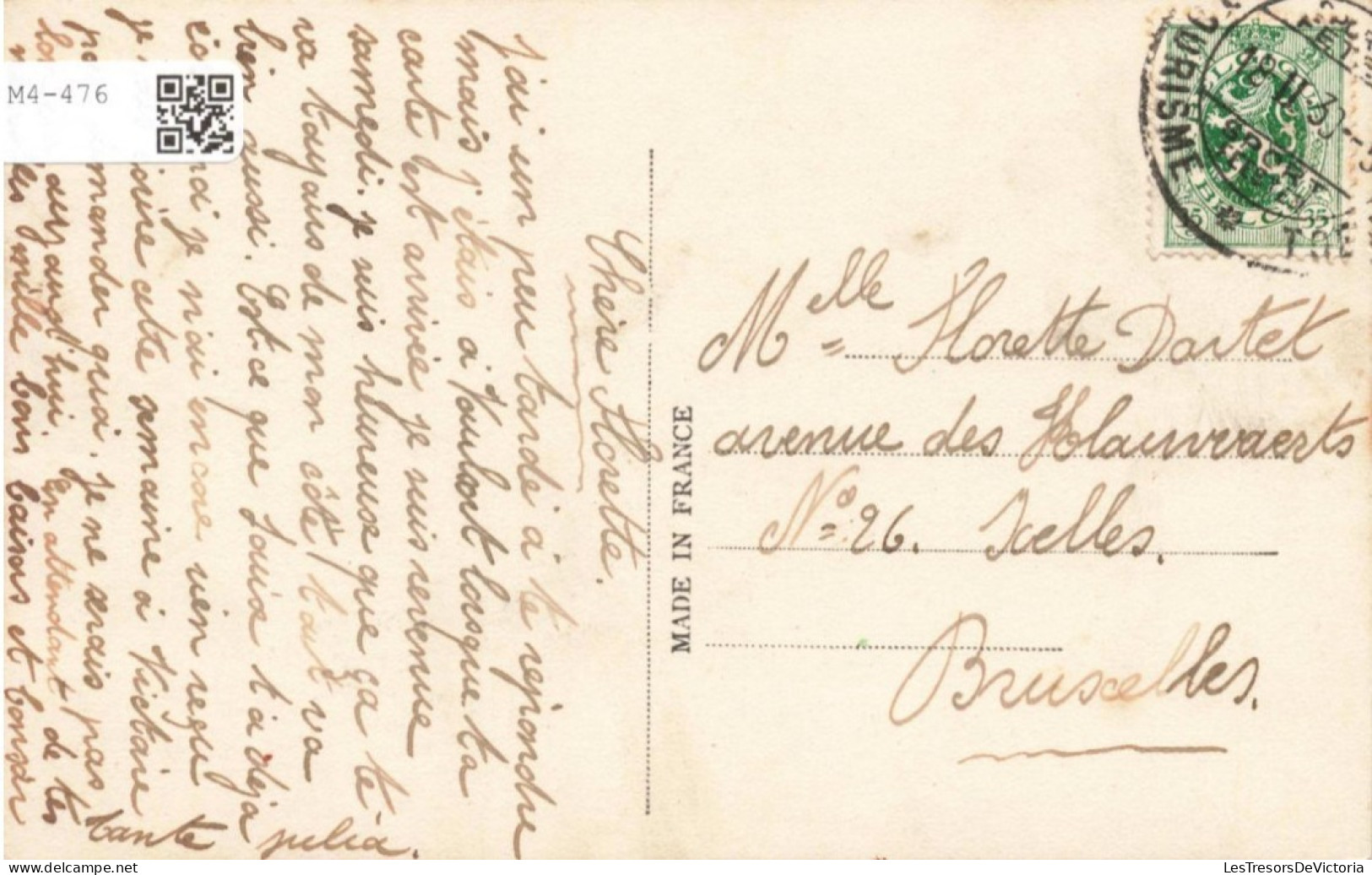 FANTAISIE - Femme Souriante écrivant Une Lettre - Colorisé - Carte Postale Ancienne - Frauen