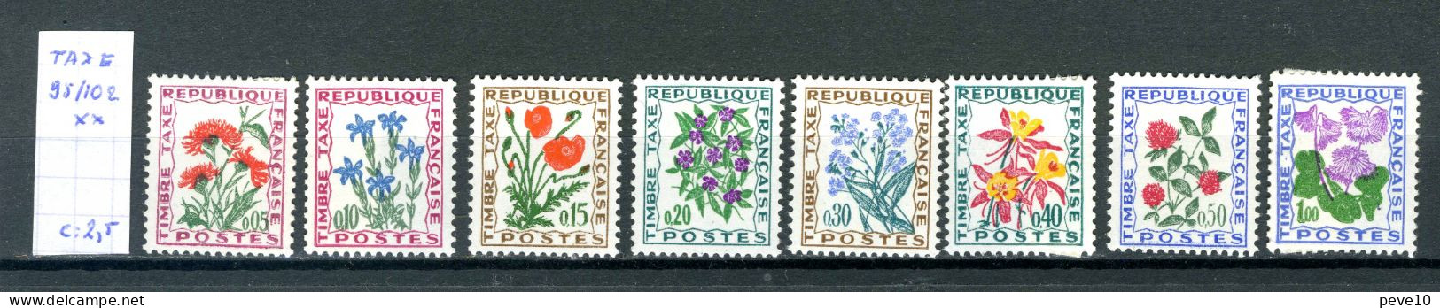 France     Taxe N° 95/102 Xx - 1960-.... Mint/hinged