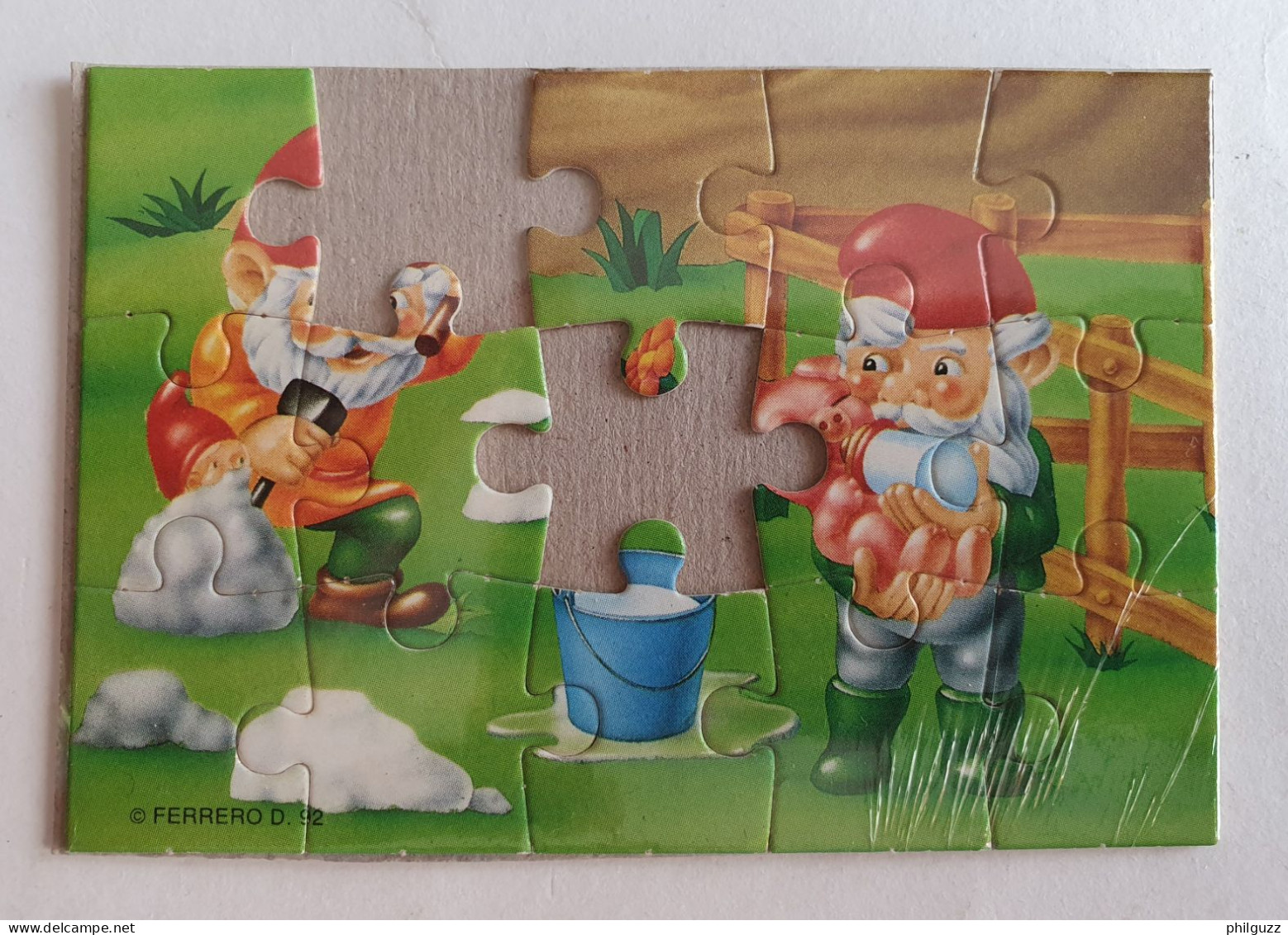 KINDER PUZZLE NAINS 92 4 INCOMPLET Sans BPZ - Puzzles