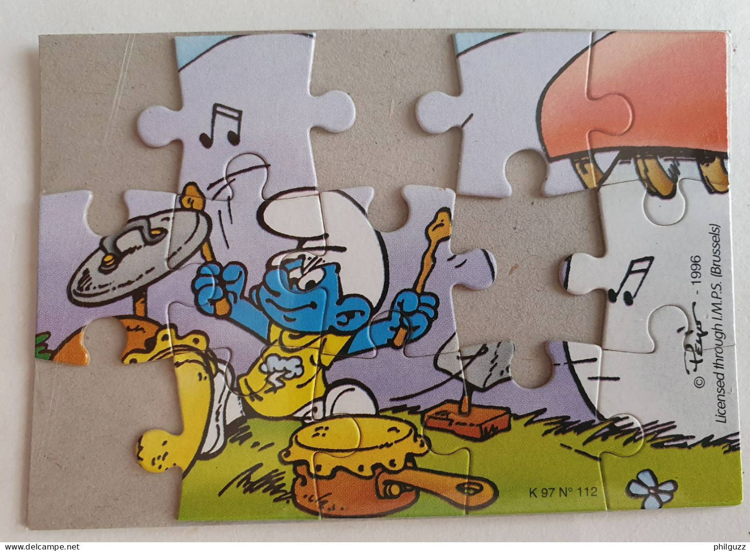 KINDER PUZZLE SCHTROUMPF 95 K97N112 INCOMPLET Sans BPZ - Puzzles