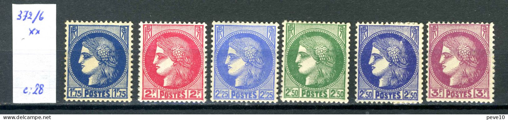 France     N° 372/6 Xx   Cérès - 1945-47 Ceres Of Mazelin