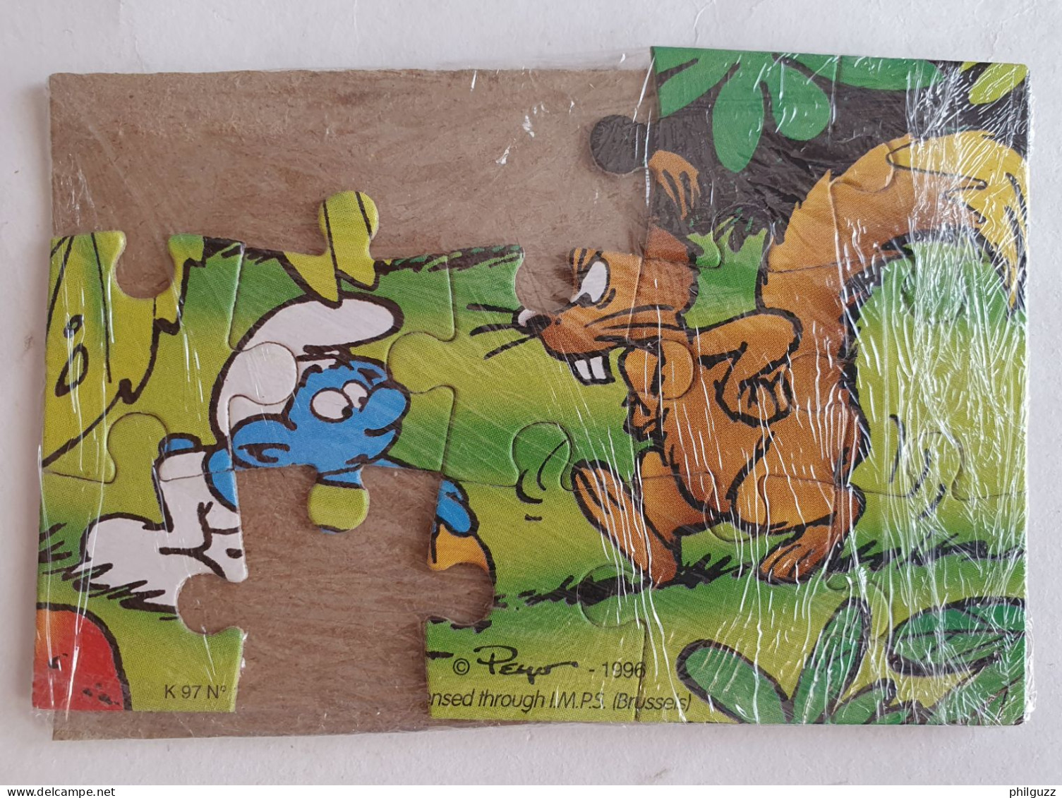 KINDER PUZZLE SCHTROUMPF 95 K97N108 INCOMPLET SANS BPZ - Puzzles