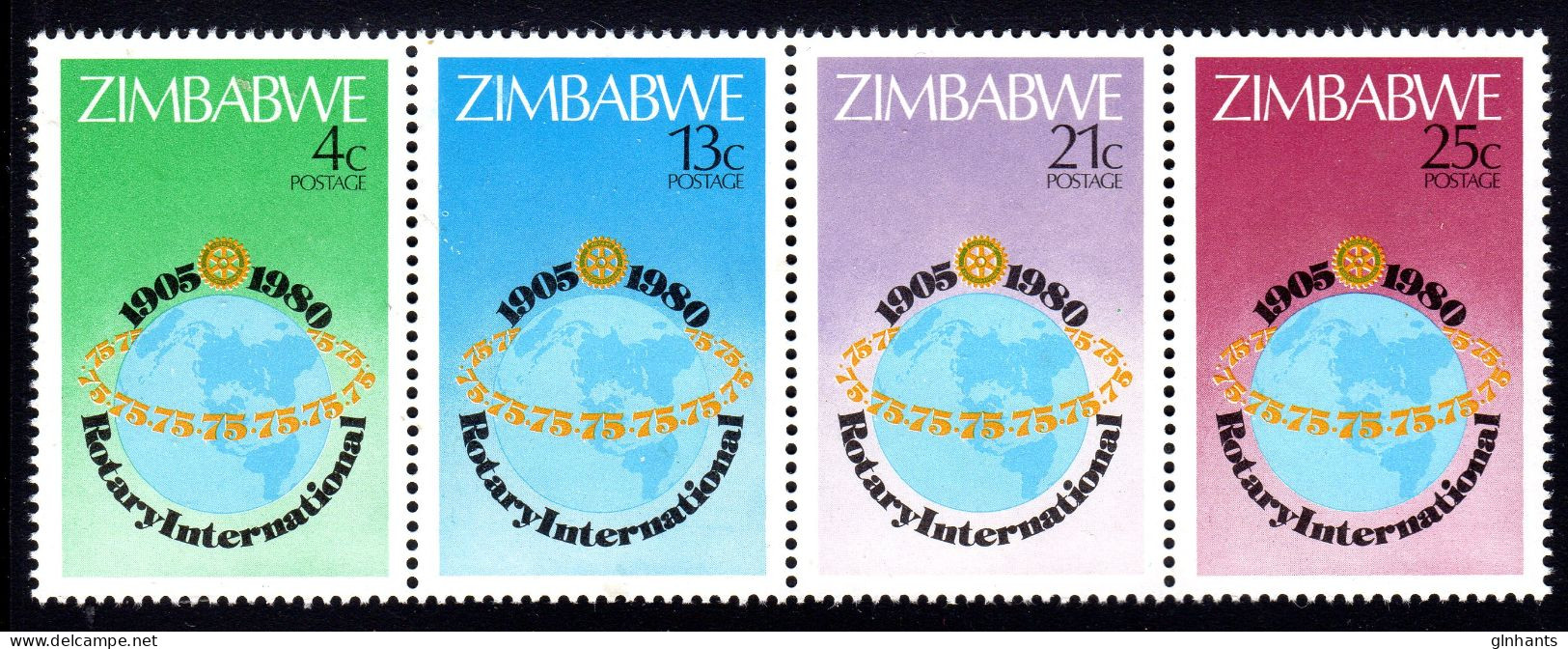 ZIMBABWE - 1980 ROTARY INTERNATIONAL SET (4V) FINE MNH ** SG 591-594 - Zimbabwe (1980-...)