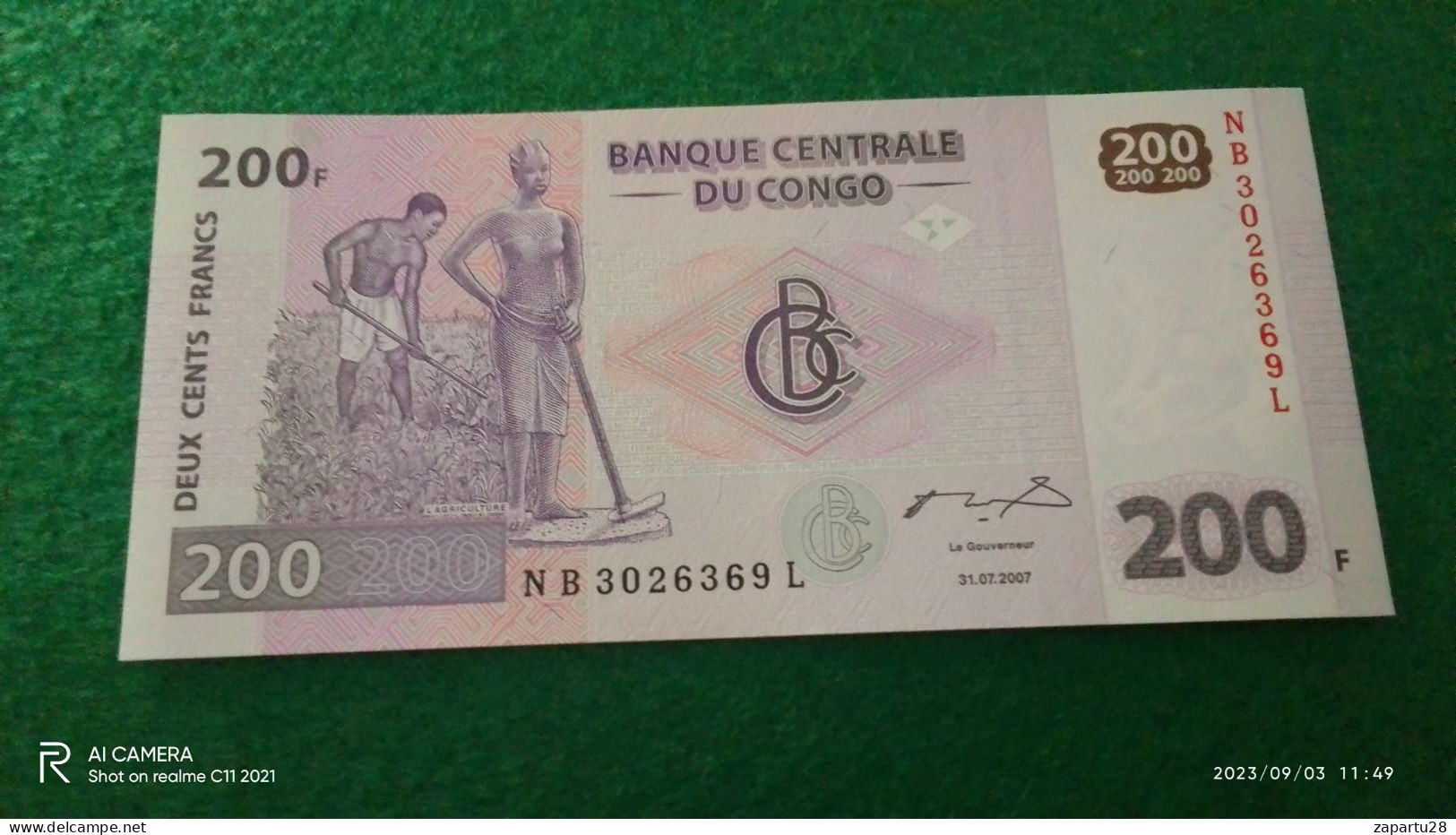 KONGO-       200   FRANK          UNC - République Du Congo (Congo-Brazzaville)