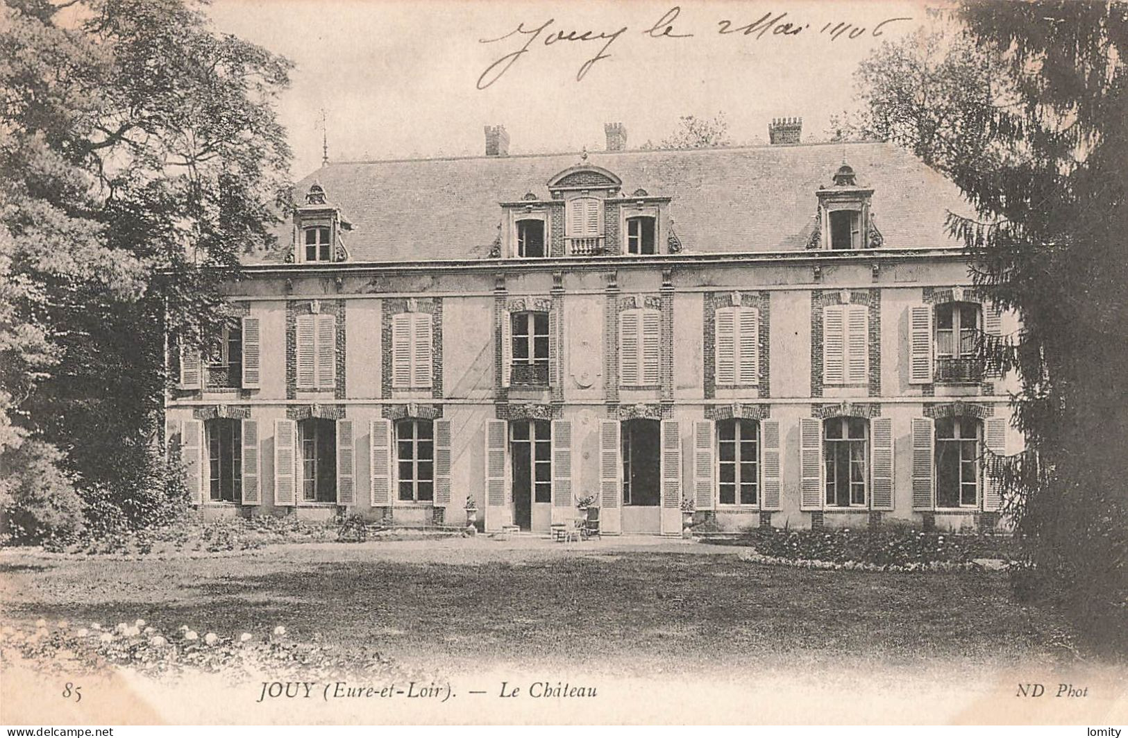 28 Jouy Le Chateau CPA Cachet Convoyeur Rambouillet à Chartres 1906 - Jouy