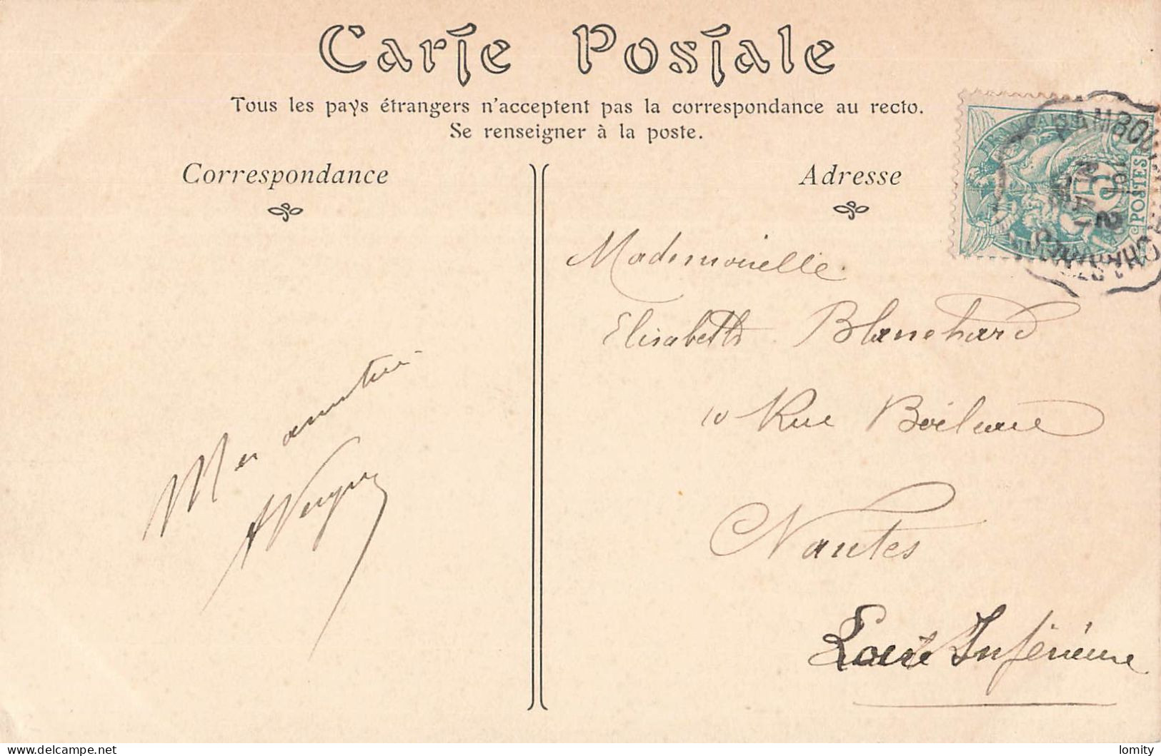 28 Jouy Le Chateau CPA Cachet Convoyeur Rambouillet à Chartres 1906 - Jouy