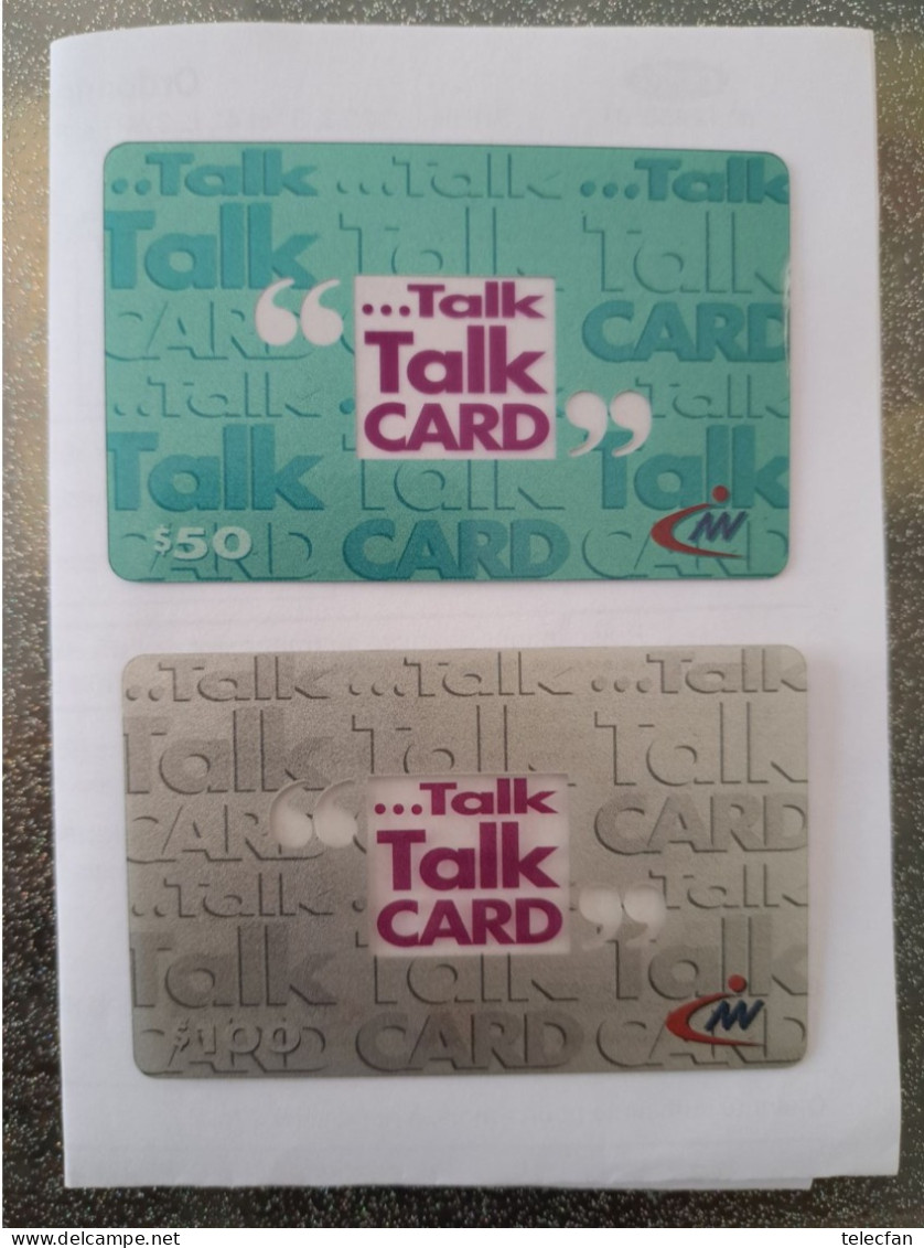 HONG KONG TALK CARD 2 CARDS NEW WORLD 50$ + 100$ TRANSPARENTS SUPER - Hong Kong