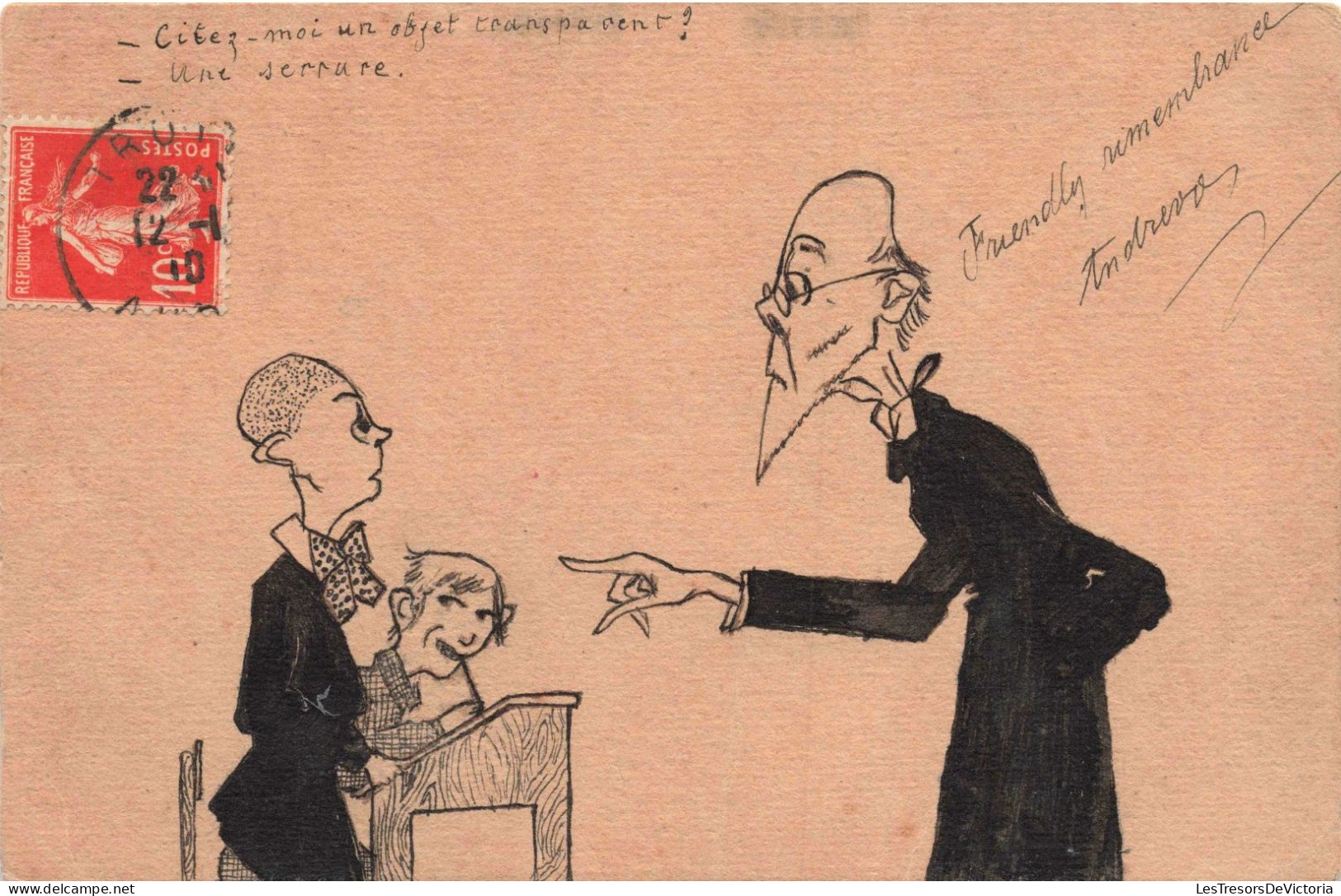 ILLUSTRATION - Un Professeur Interrogeant Ses élèves - Carte Postale Ancienne - 1900-1949